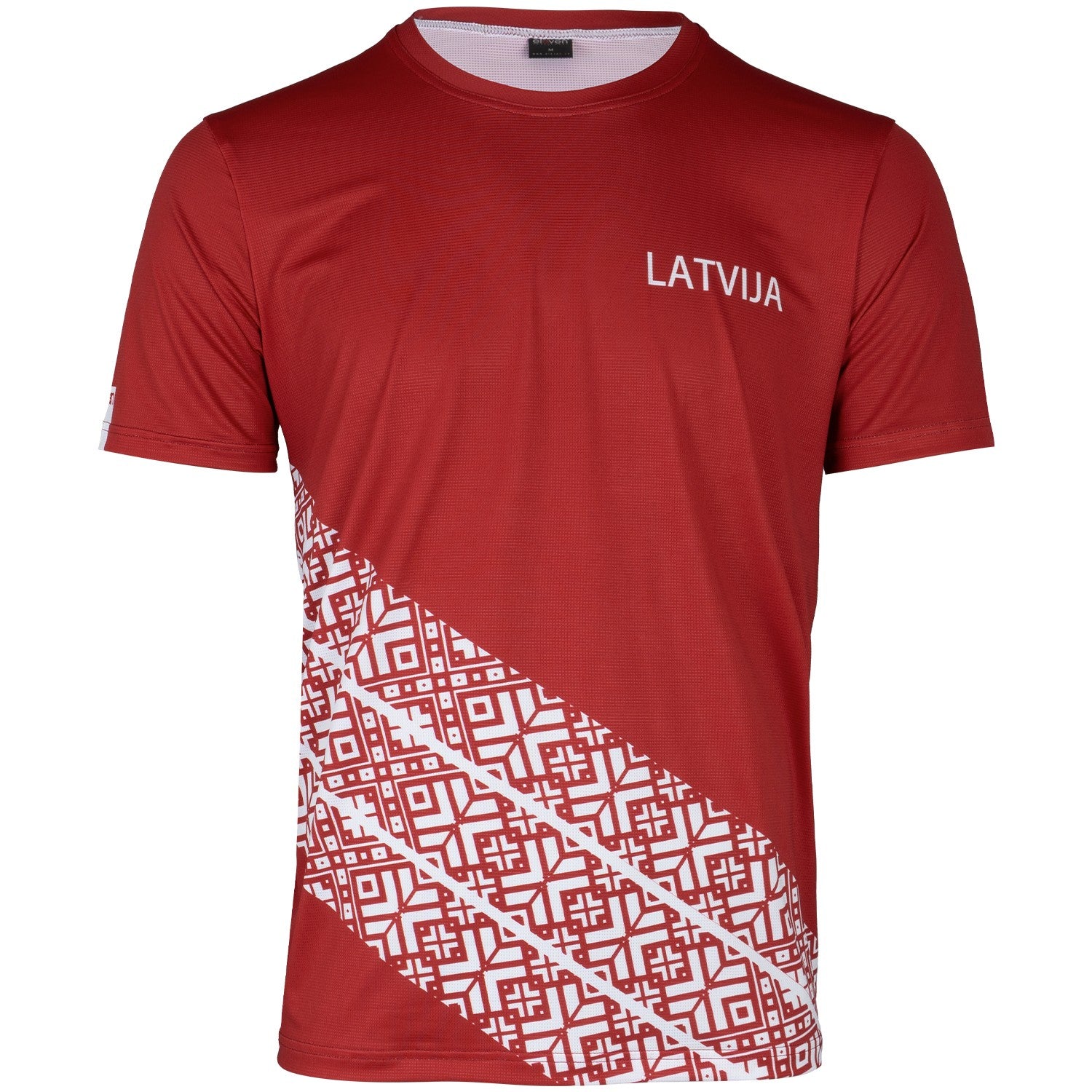 ELEVEN SPORTSWEAR men's short sleeve yersey  LATVIJA - red