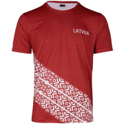 ELEVEN SPORTSWEAR men's short sleeve yersey LATVIJA - red - ELEVEN SPORTSWEAR - Evelostore