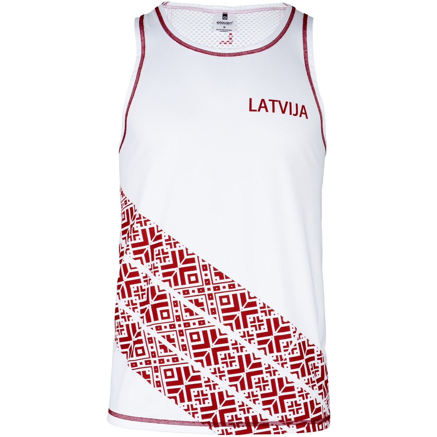 ELEVEN SPORTSWEAR Sport shirt LATVIJA white - ELEVEN SPORTSWEAR - Evelostore