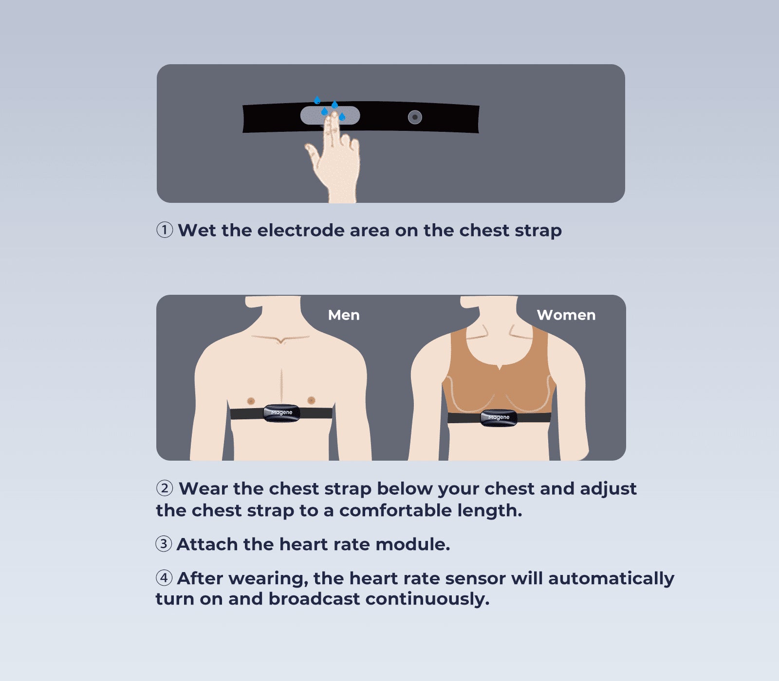 MAGENE H613 heart rate monitor - black - MAGENE - Evelostore