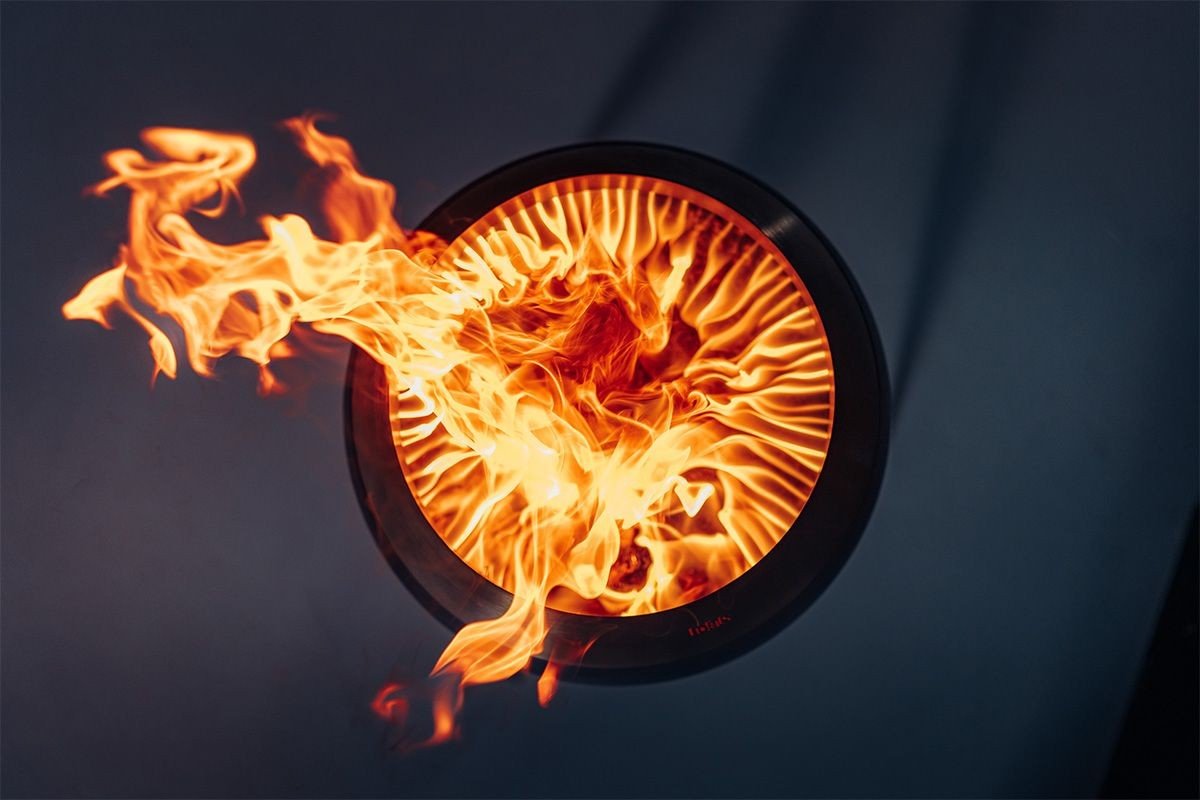 HOFATS MOON 45 fire basket with low foot - silver - HOFATS - Evelostore