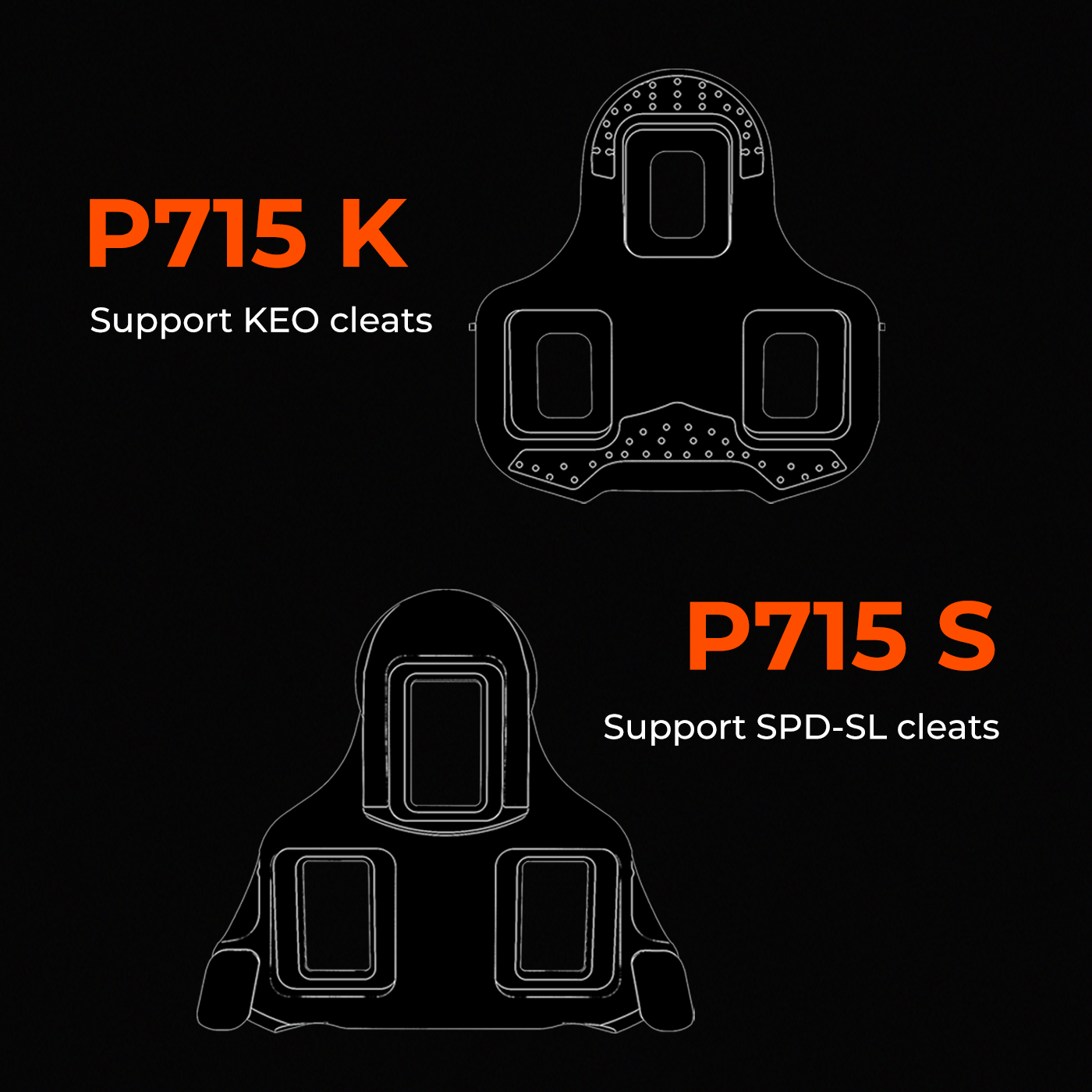 MAGENE P715S pedāļi ar jaudas mērītāju - melna