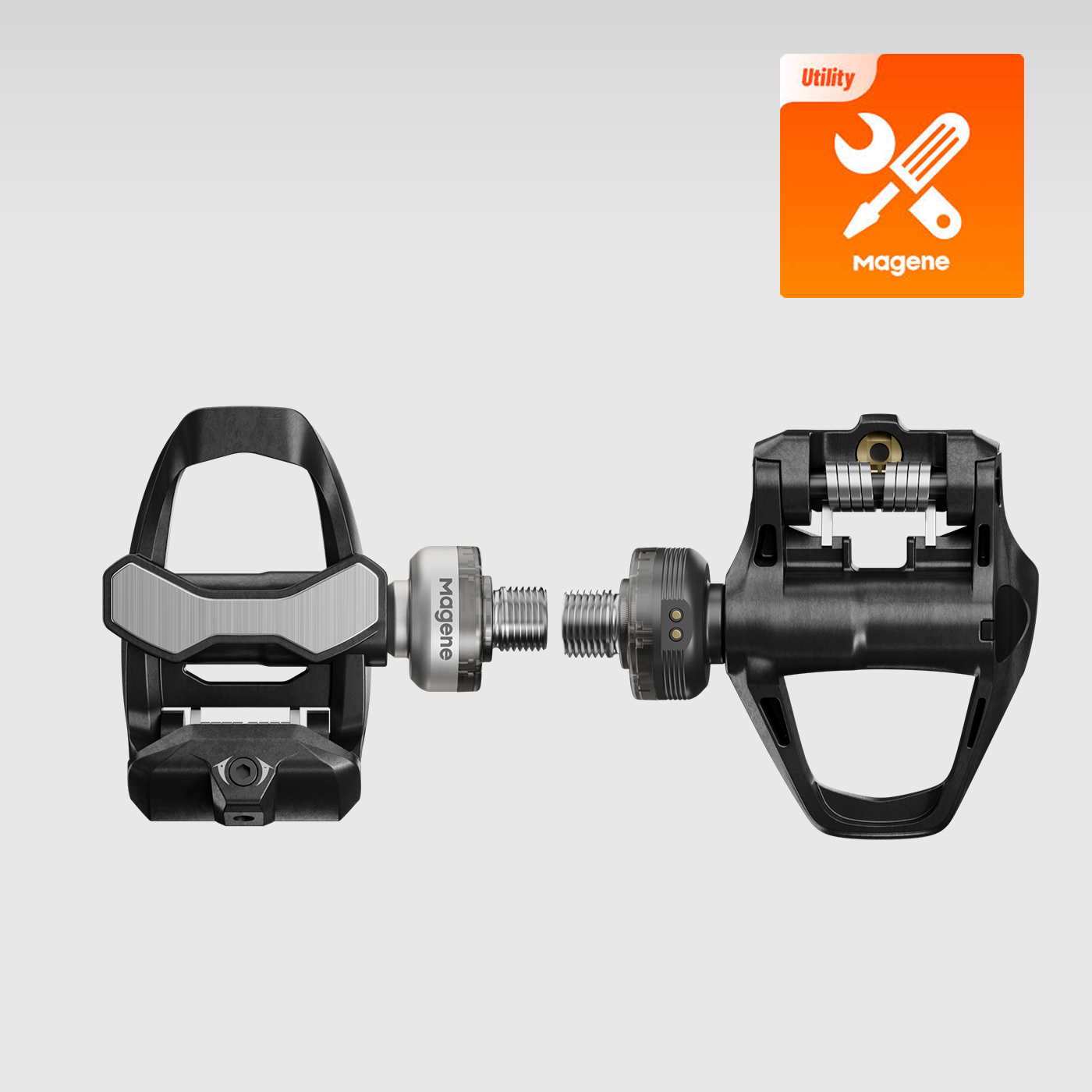 MAGENE P715S pedāļi ar jaudas mērītāju - melna