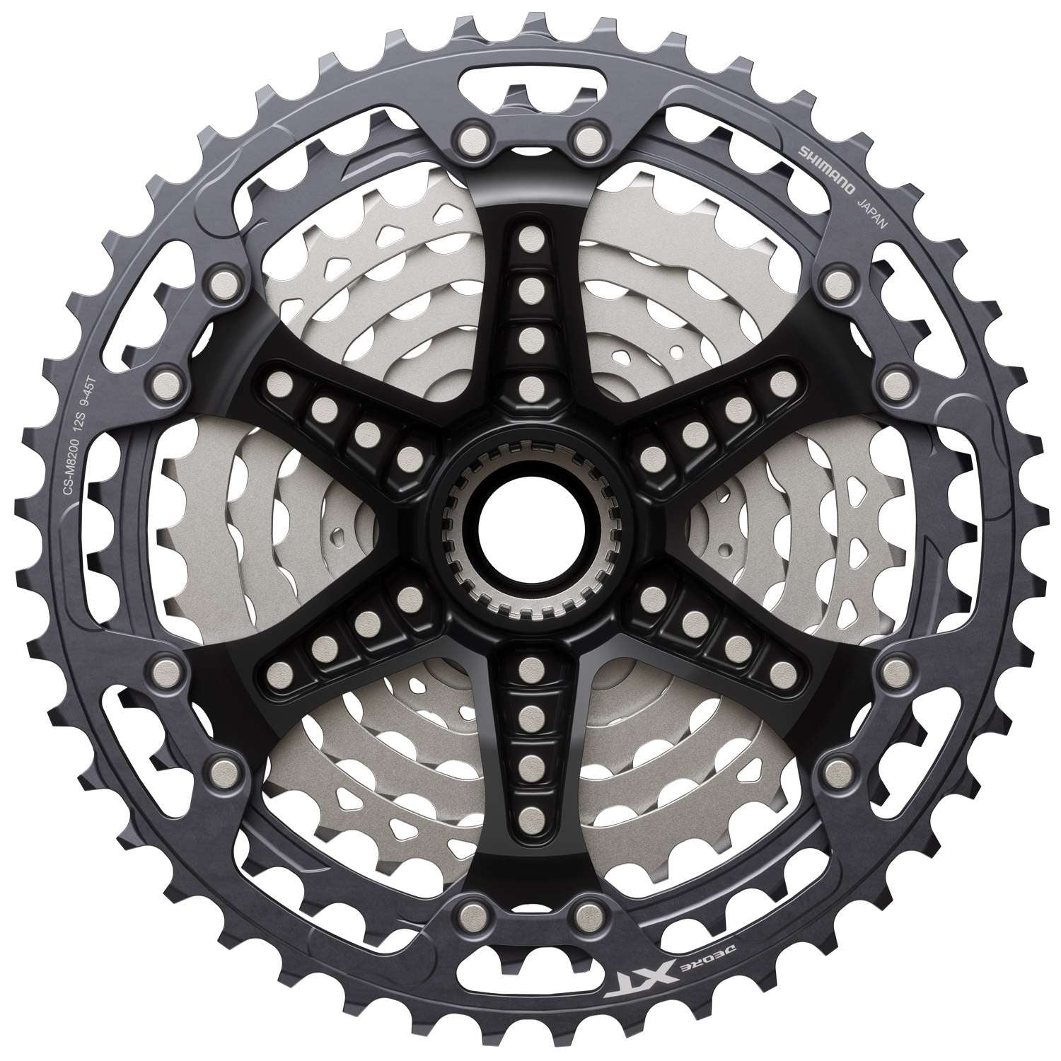 SHIMANO DEORE XT CS - M8200 cassette HyperGlide+ Micro Spline 12 - speed - SHIMANO - Evelostore