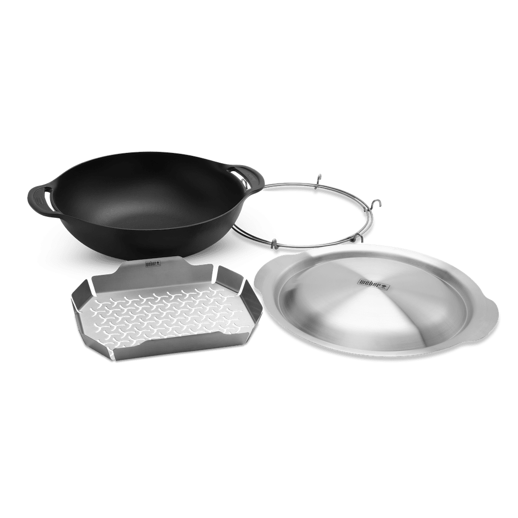 WEBER Wok and Steamer GBS Set 7607 - WEBER - Evelostore