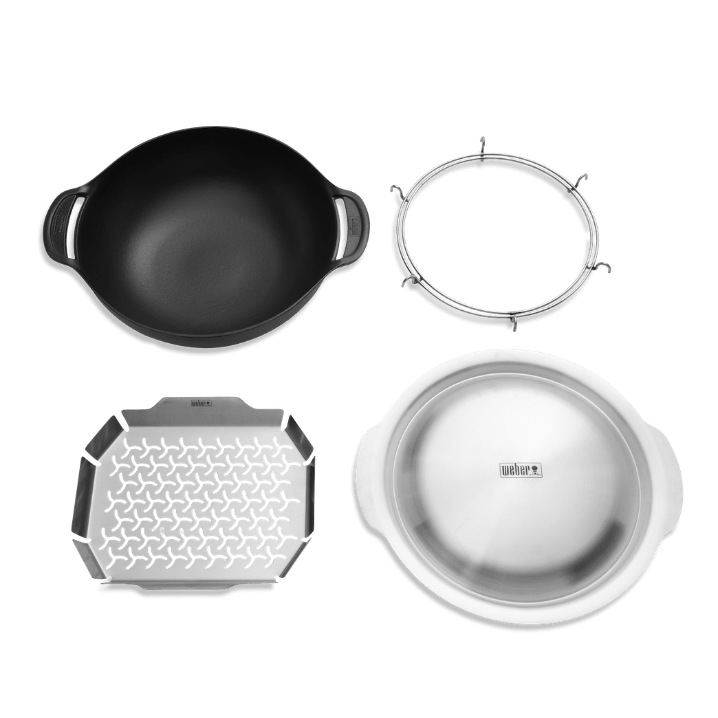 WEBER Wok and Steamer GBS Set 7607 - WEBER - Evelostore