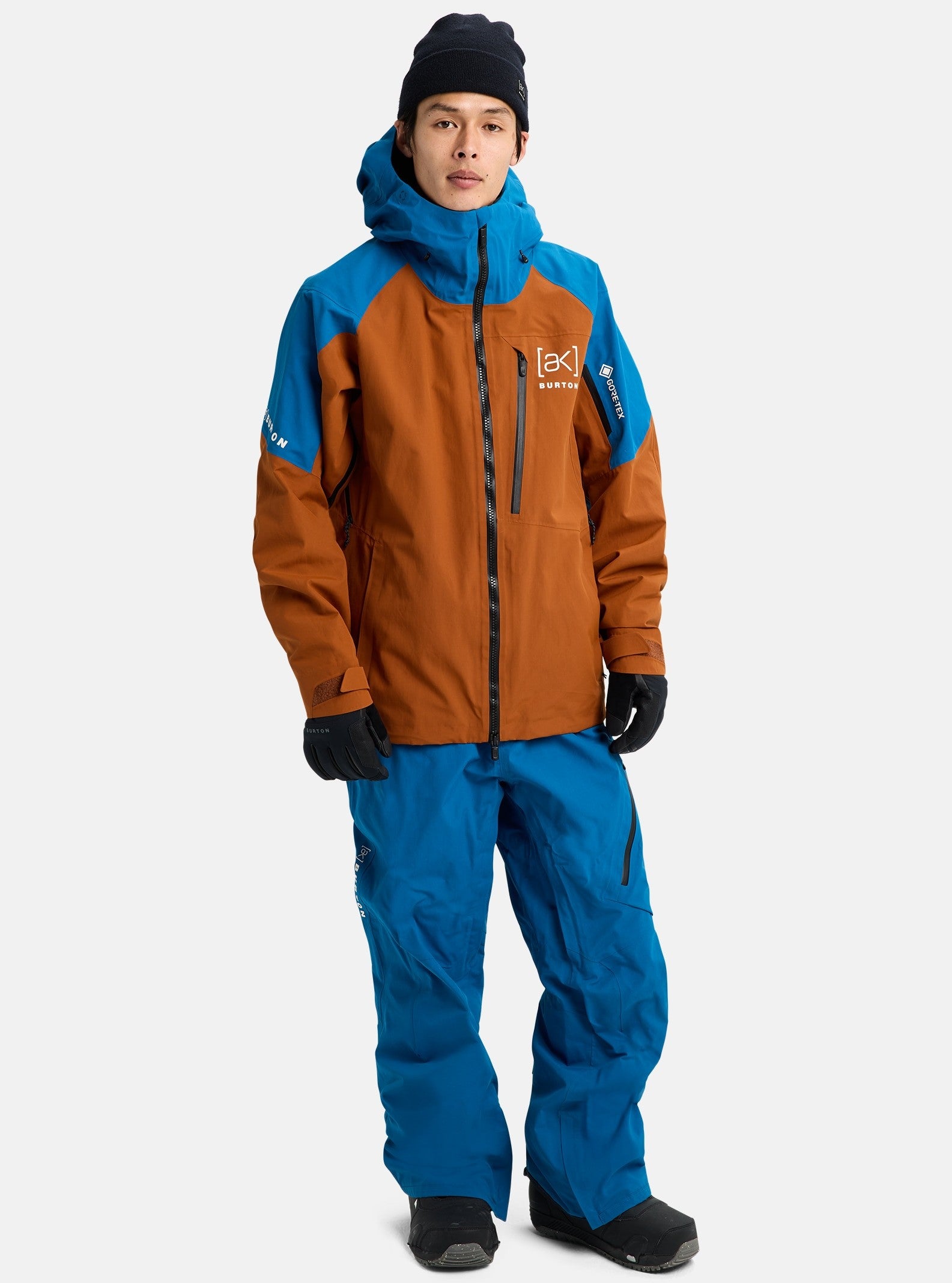 BURTON AK GORE CYCLIC snow jacket - chestnut brown/blue teal