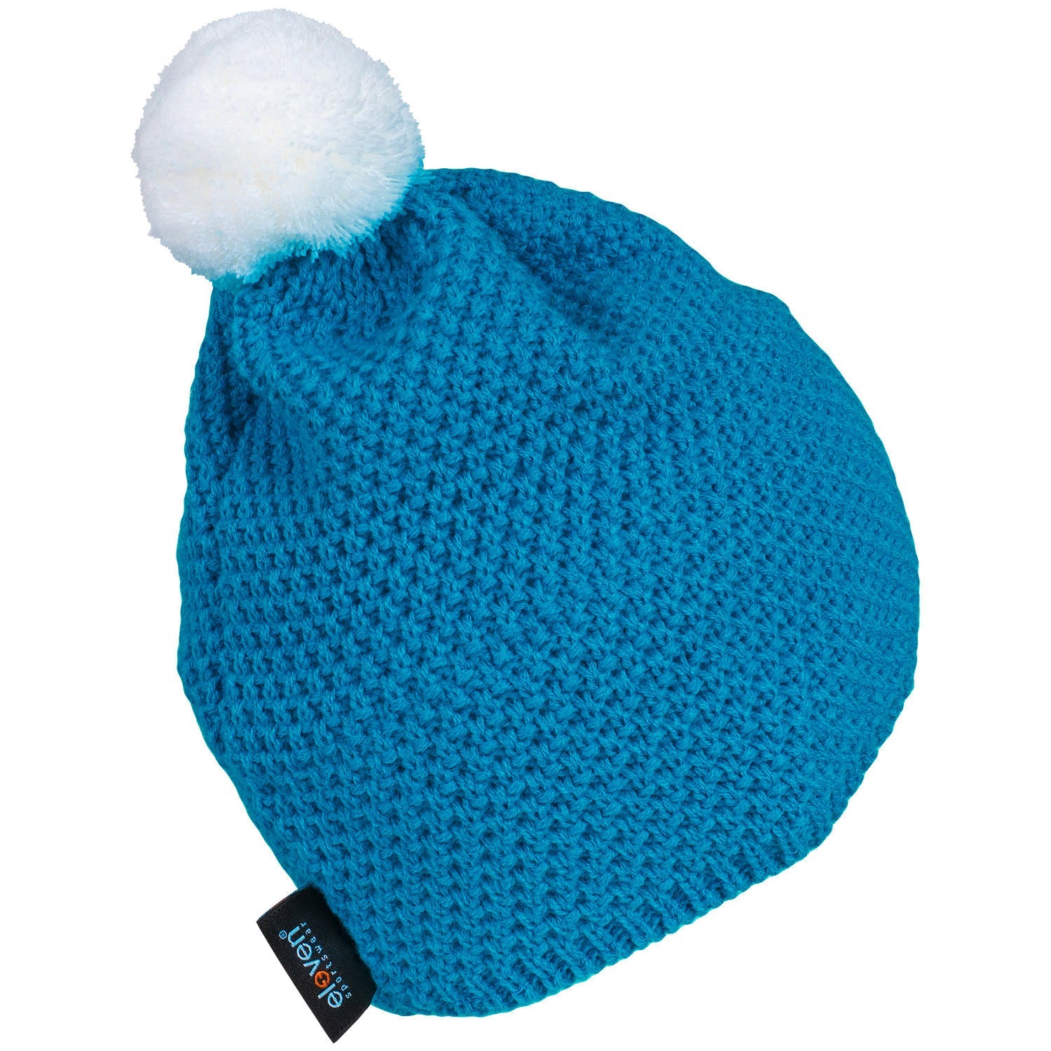 ELEVEN SPORTSWEAR gestrickte Mütze EVAN weiß/blau