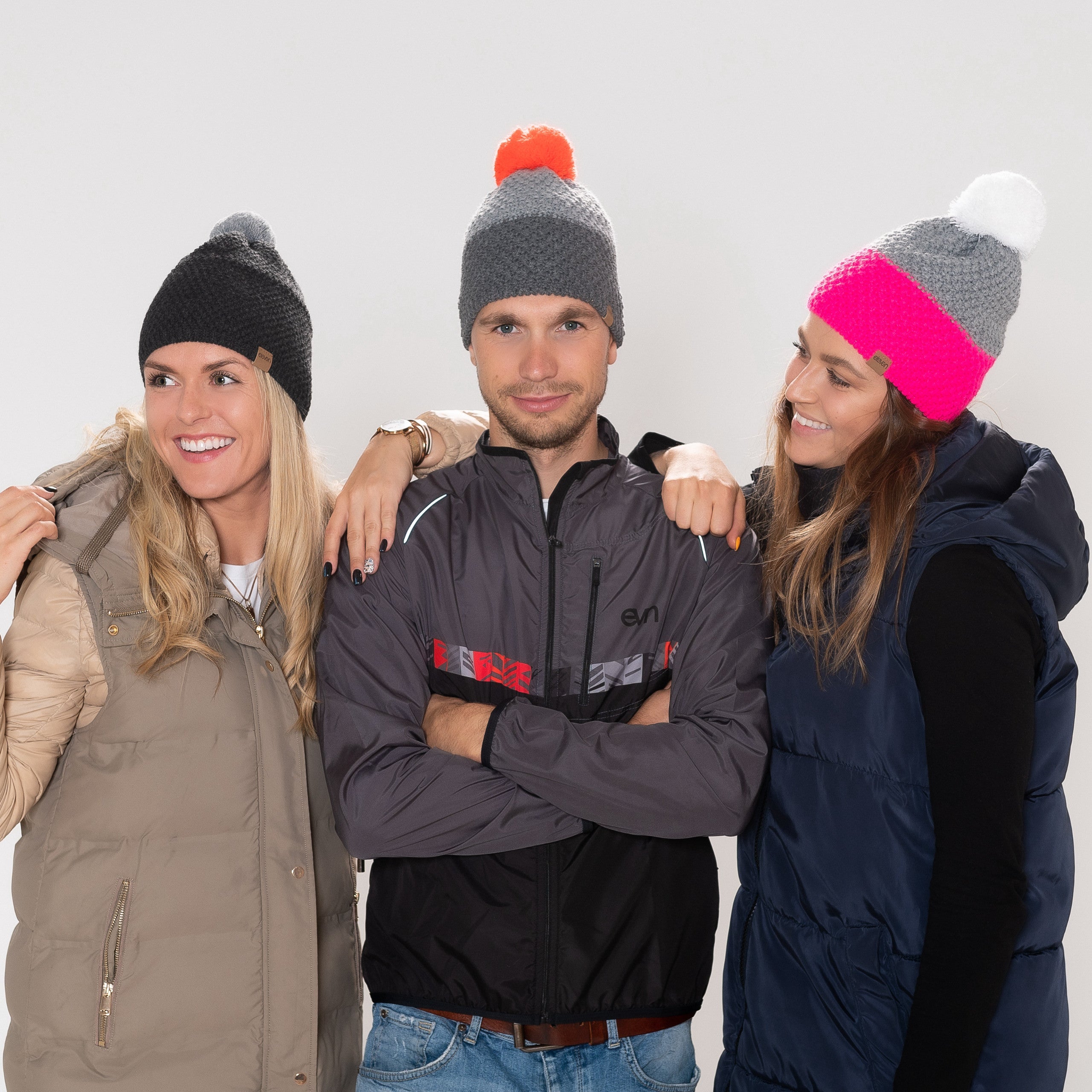 ELEVEN SPORTSWEAR Strickmütze MAD pink/weiß