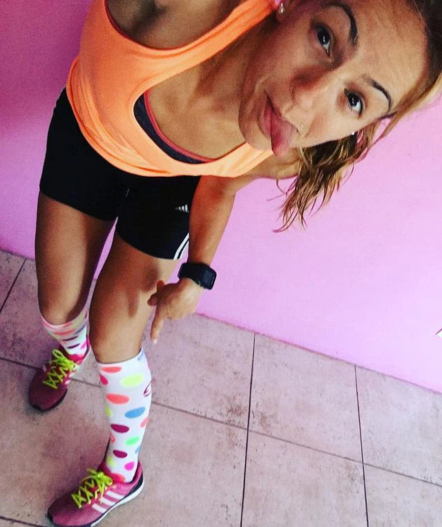 Calze lunghe a compressione ELEVEN SPORTSWEAR DOTS - nere