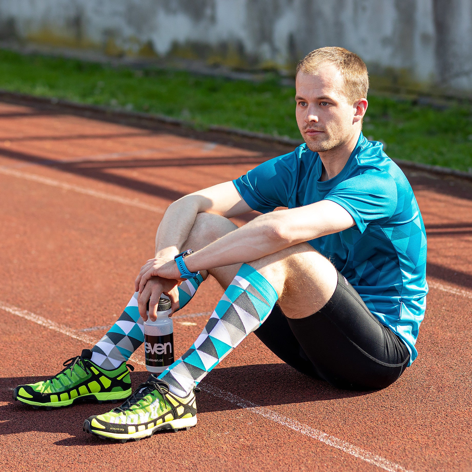 ELEVEN SPORTSWEAR DOTS Lange Kompressionsstrümpfe - Schwarz