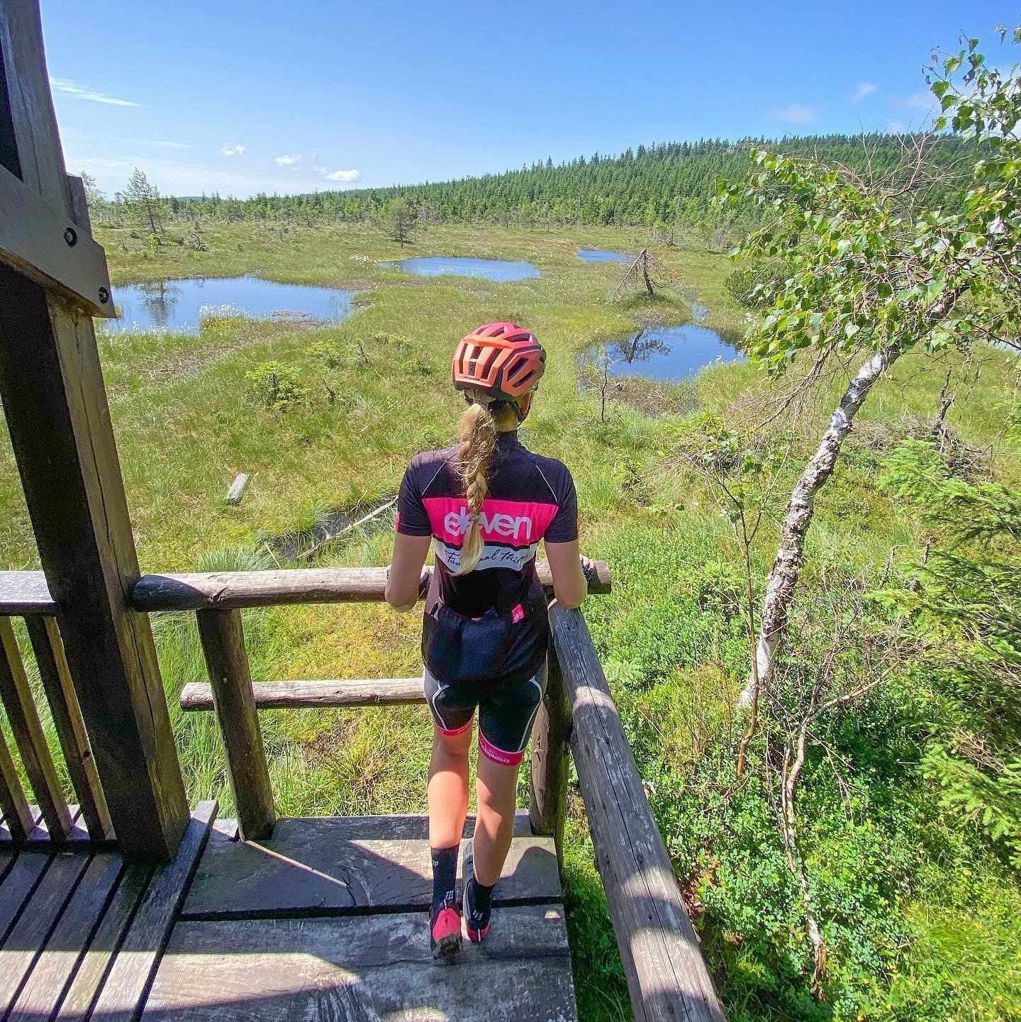 ELEVEN SPORTSWEAR Dame cykeltrøje HORIZONTAL F160 pink