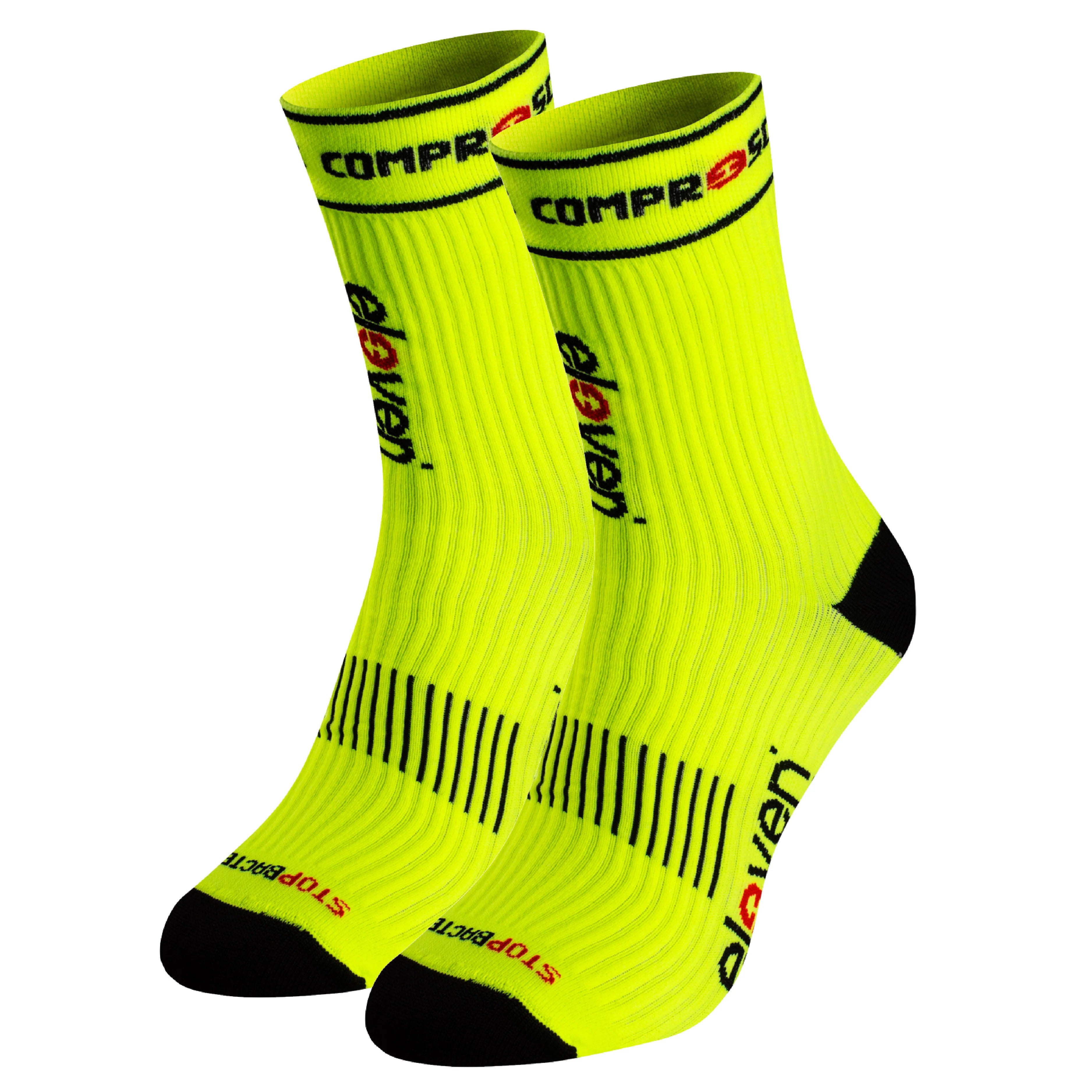 Calcetines de compresión ELEVEN SPORTSWEAR SUURI - flúor