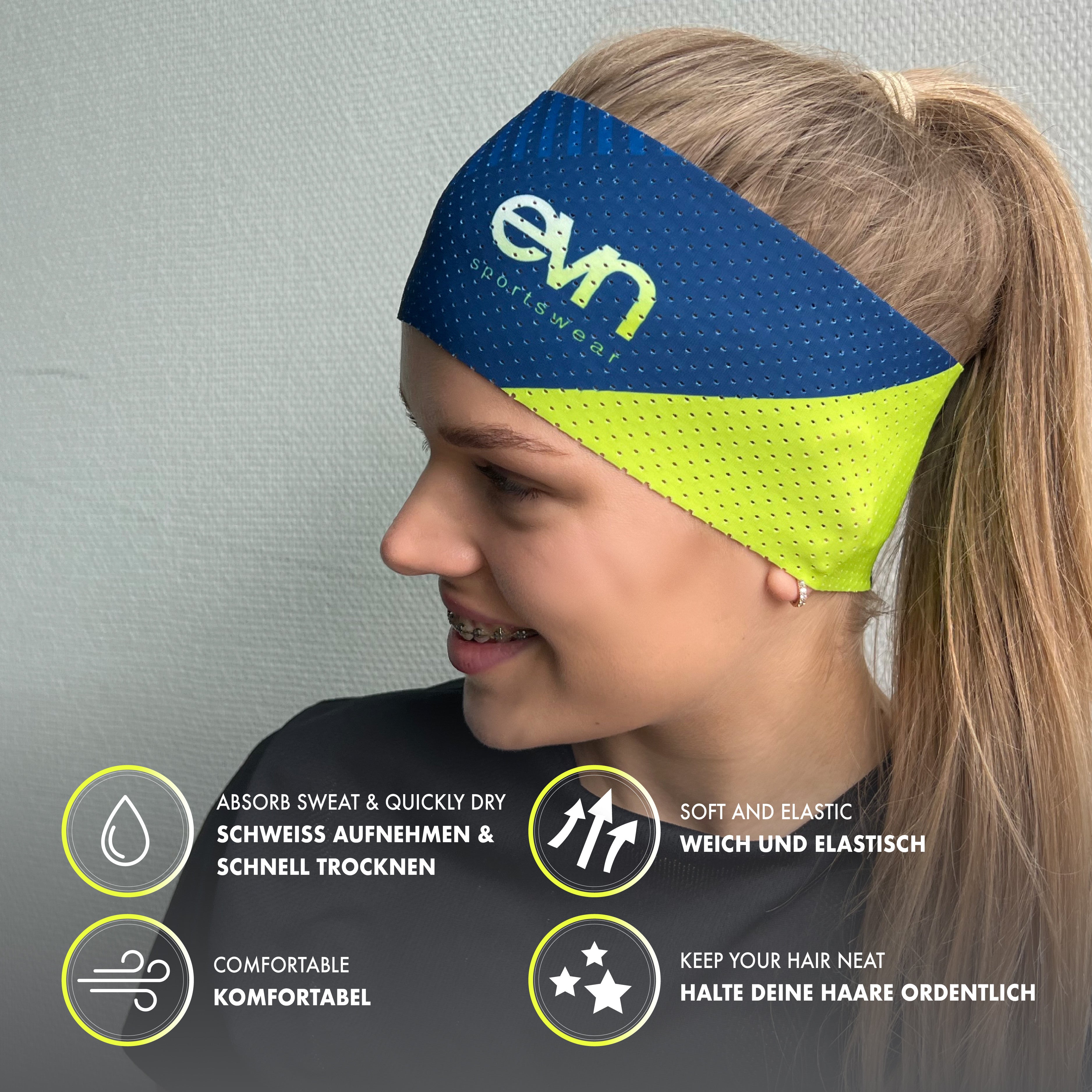 ELEVEN SPORTSWEAR Stirnband AIR BARS grün