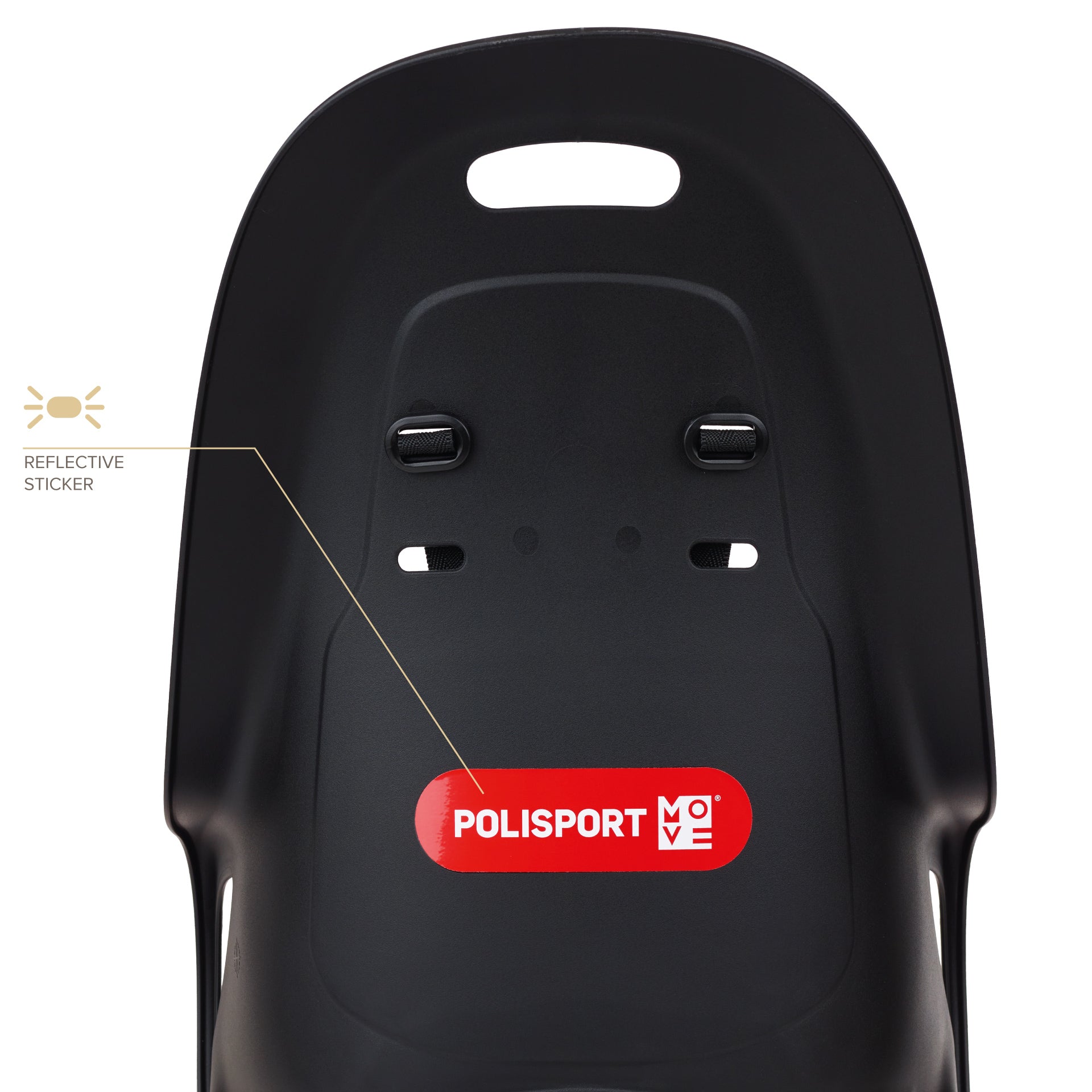 POLISPORT KOARI CFS Child bike seat for Cargo Rack - black/grey - POLISPORT - Evelostore