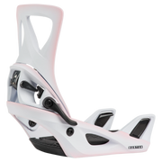 Burton Women's Step On Re:Flex snowboard bindings in Pink Outline colourway featuring a strapless Step On connection system and adjustable highbacks
 Copy