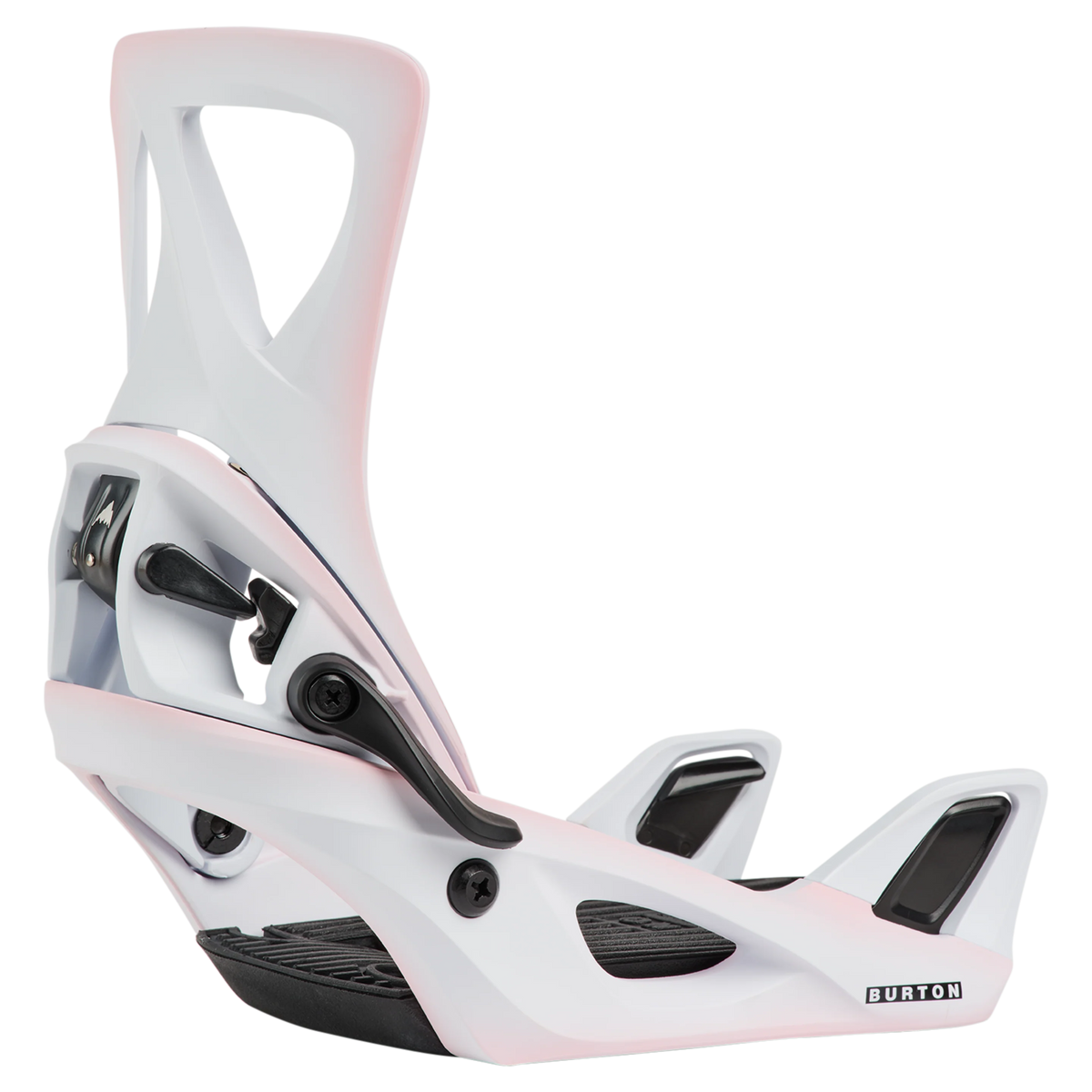 Burton Women's Step On Re:Flex snowboard bindings in Pink Outline colourway featuring a strapless Step On connection system and adjustable highbacks
 Copy