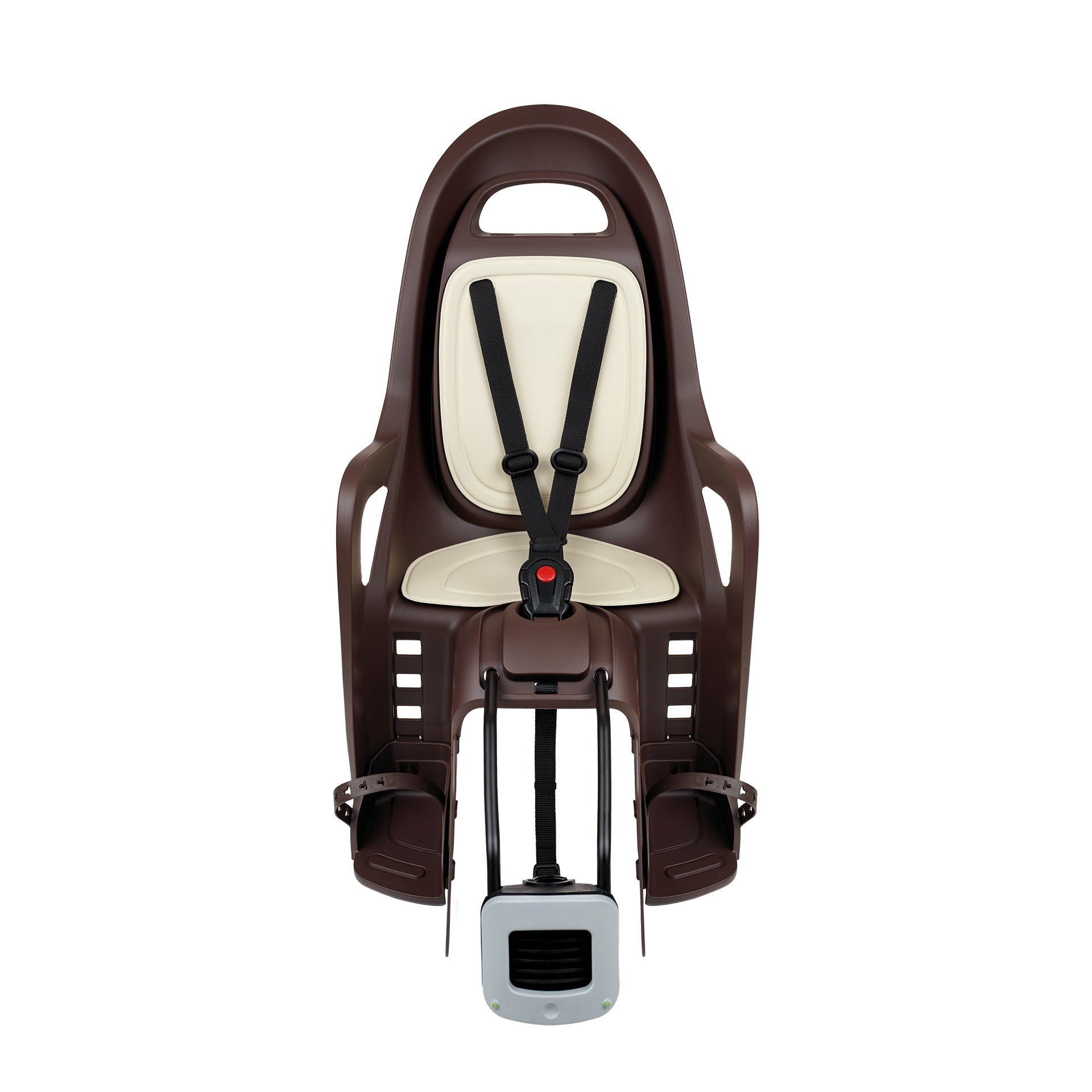 POLISPORT GROOVY FF Child Bike Seat for Frame - brown - POLISPORT - Evelostore