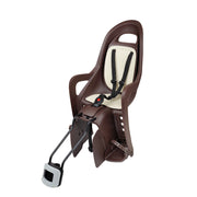 POLISPORT GROOVY Maxi FF 29" Child bike seat for Frame - dark brown - POLISPORT - Evelostore
