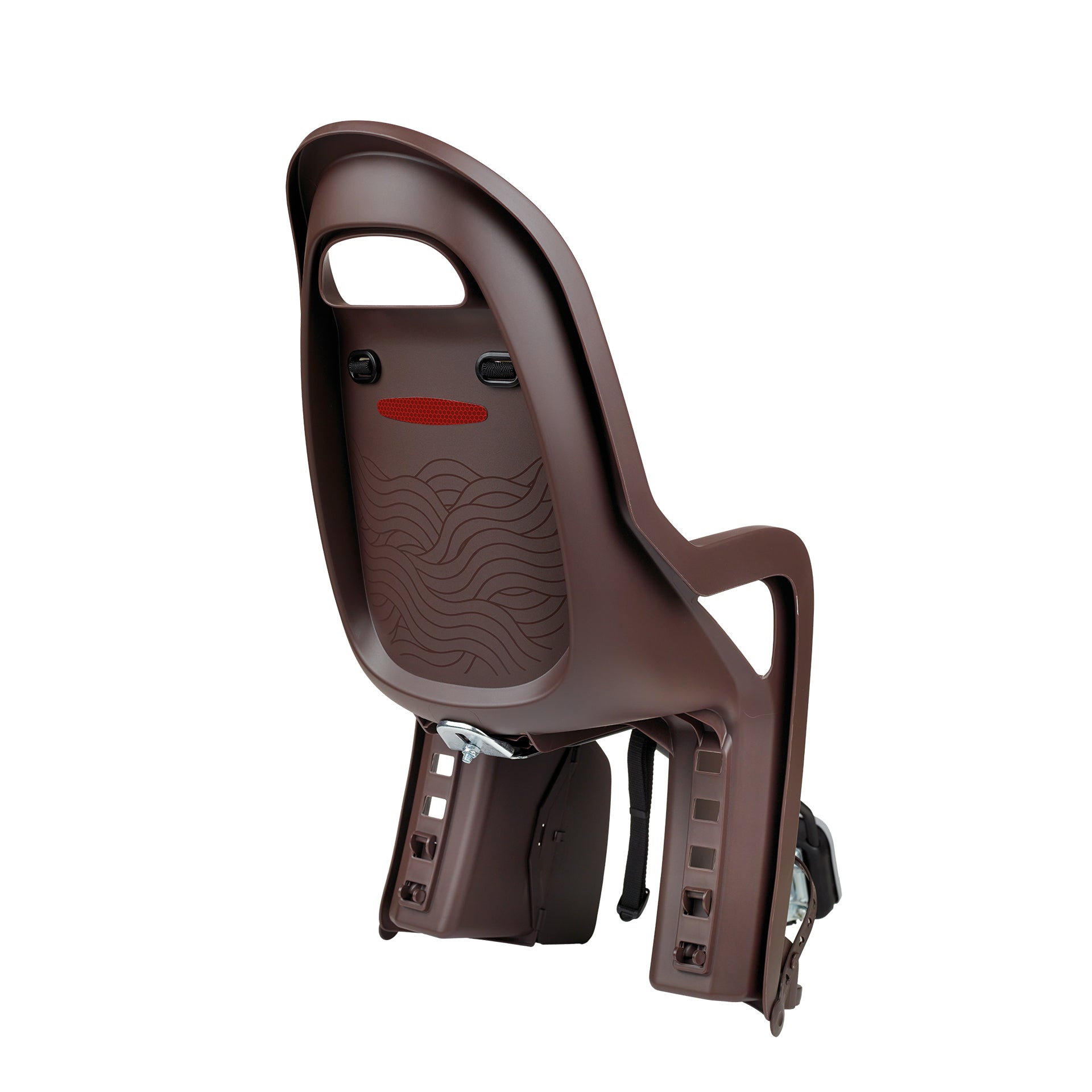 POLISPORT GROOVY Maxi FF 29" Child bike seat for Frame - dark brown - POLISPORT - Evelostore