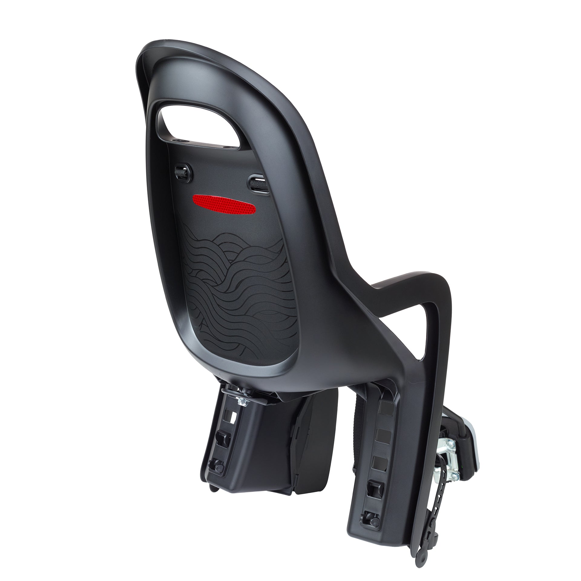 POLISPORT GROOVY Maxi FF 29" Child bike seat for Frame - black/dark grey - POLISPORT - Evelostore