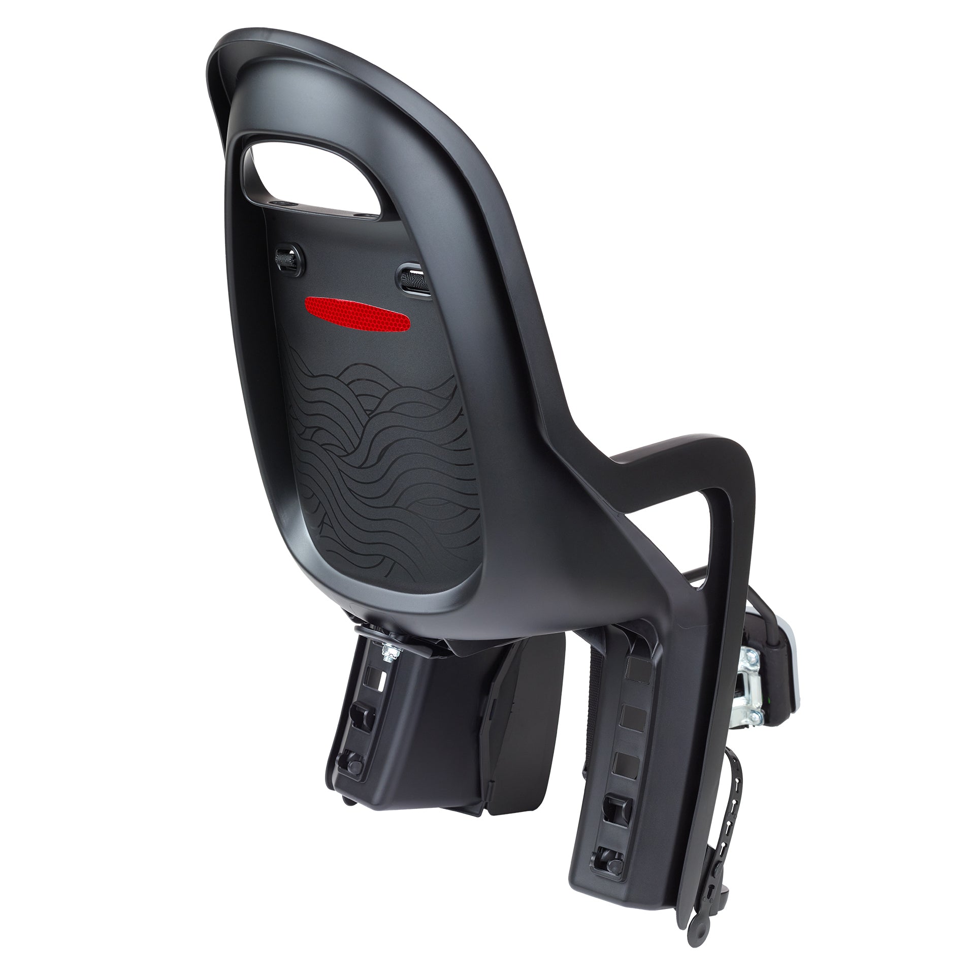 POLISPORT GROOVY FF Child bike seat for Frame - black/dark grey - POLISPORT - Evelostore