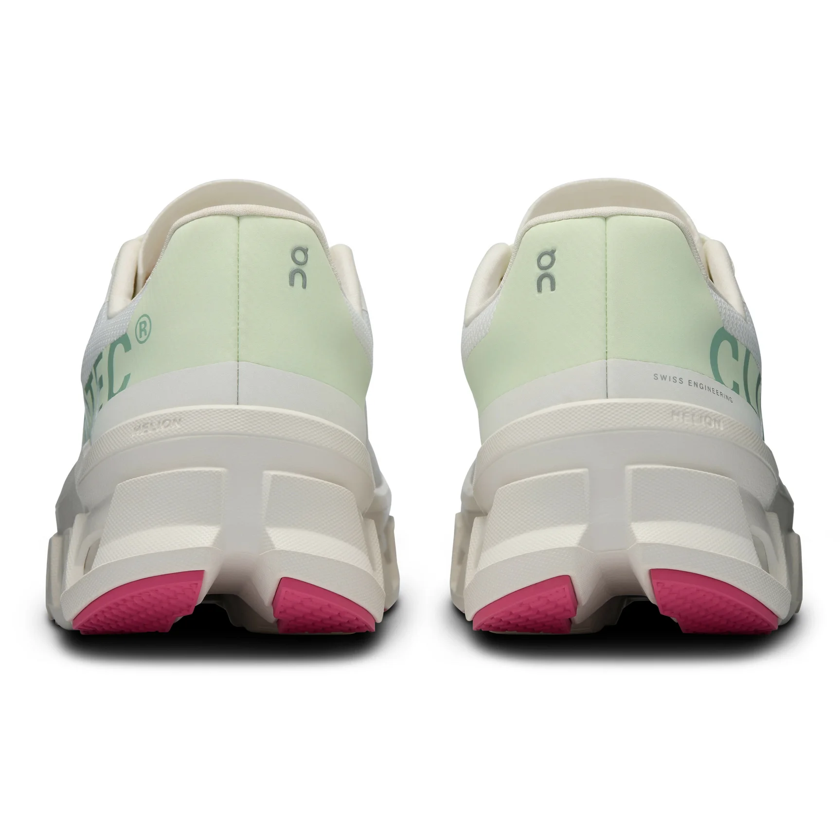 ON CLOUDMONSTER W Road running shoes - white/green/pink