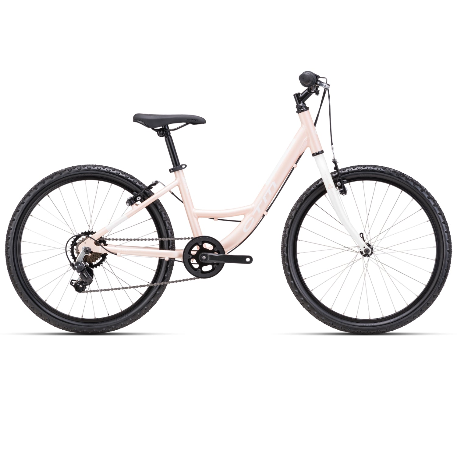 CTM MISSY 24 lasten polkupyörä – matta vaaleanpunainen / valkoinen