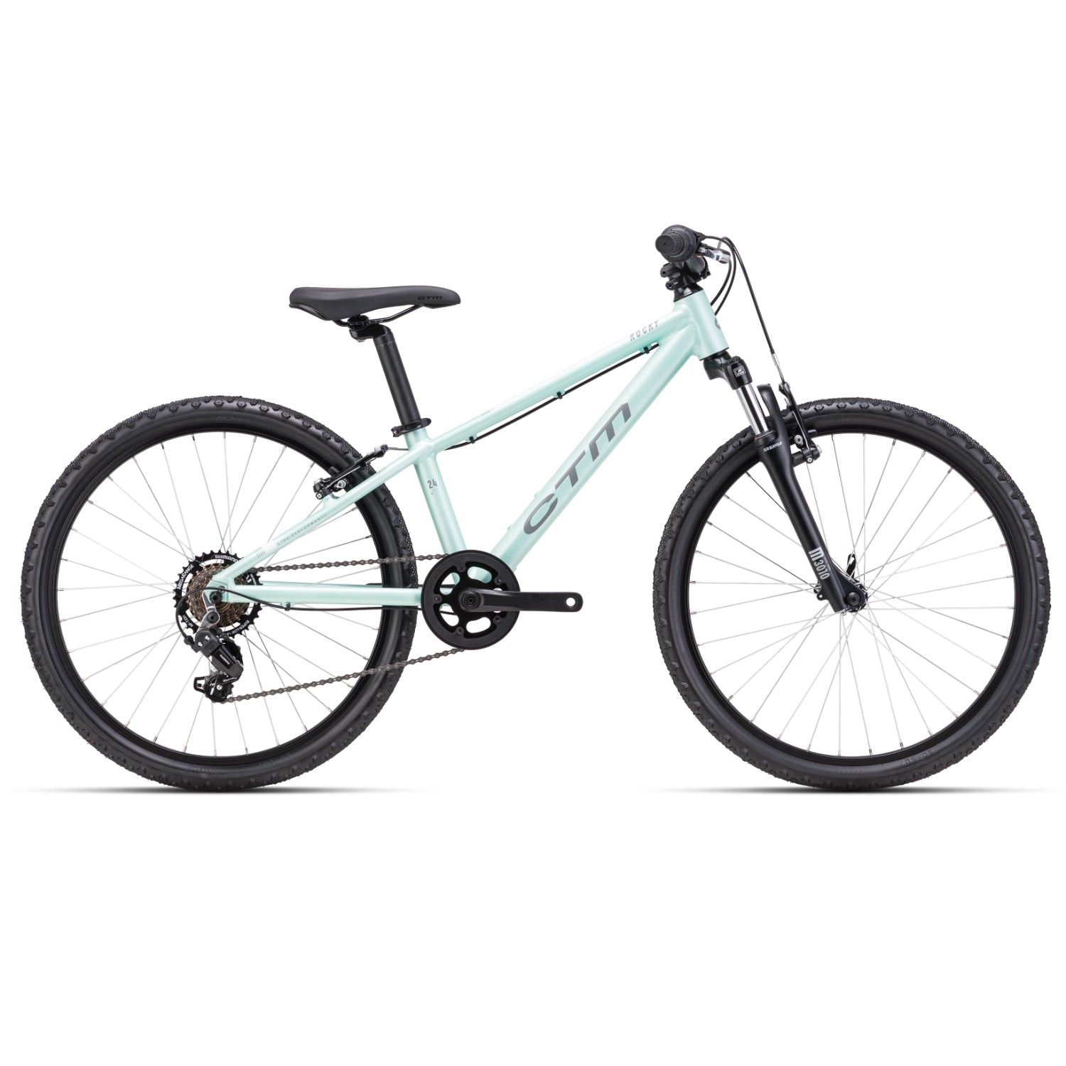 CTM ROCKY 2.0 24" kids bicycle - matt turquoise pearl / grey - CTM - Evelostore