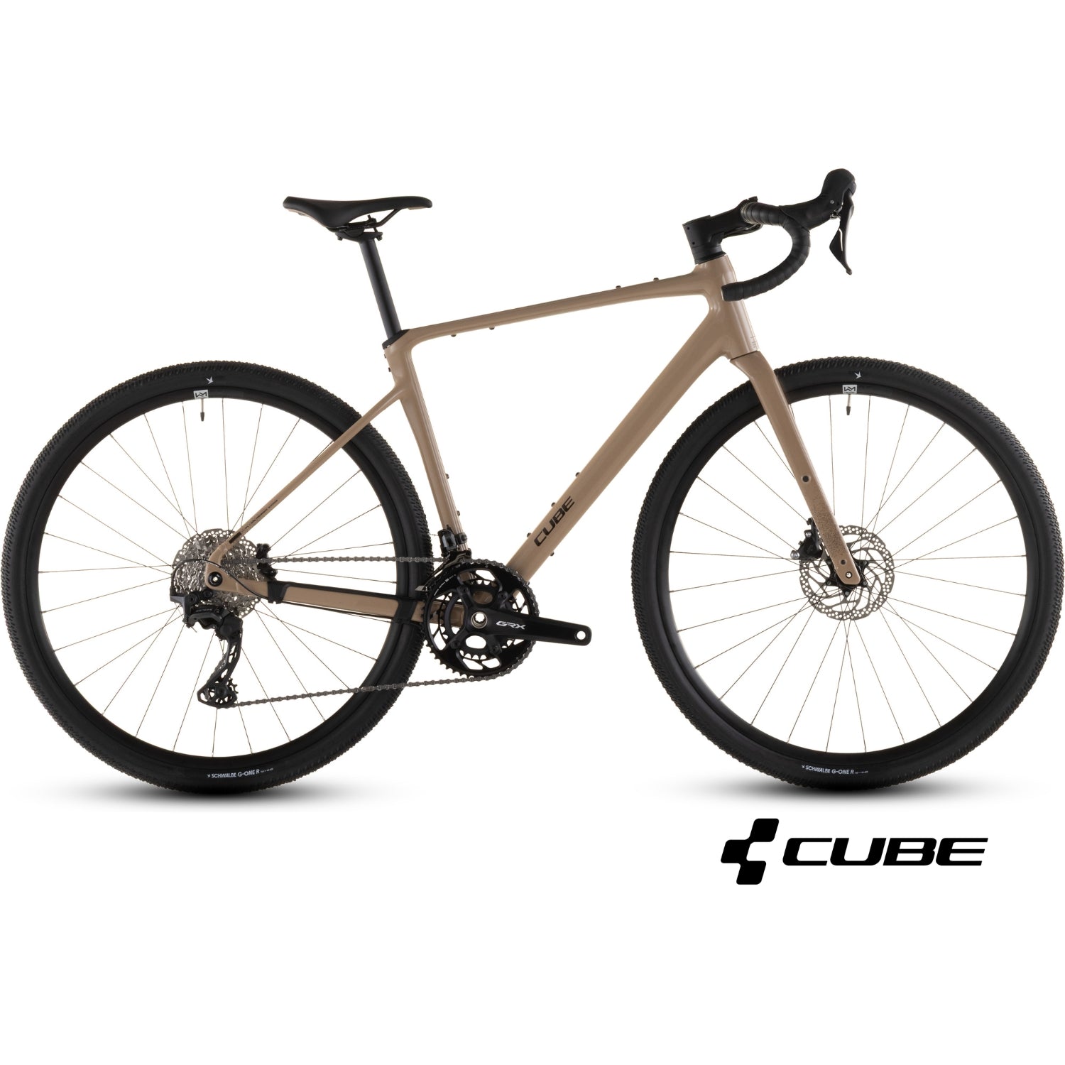 CUBE NUROAD RACE gravel bicycle - cappuccino´n´black - CUBE - Evelostore