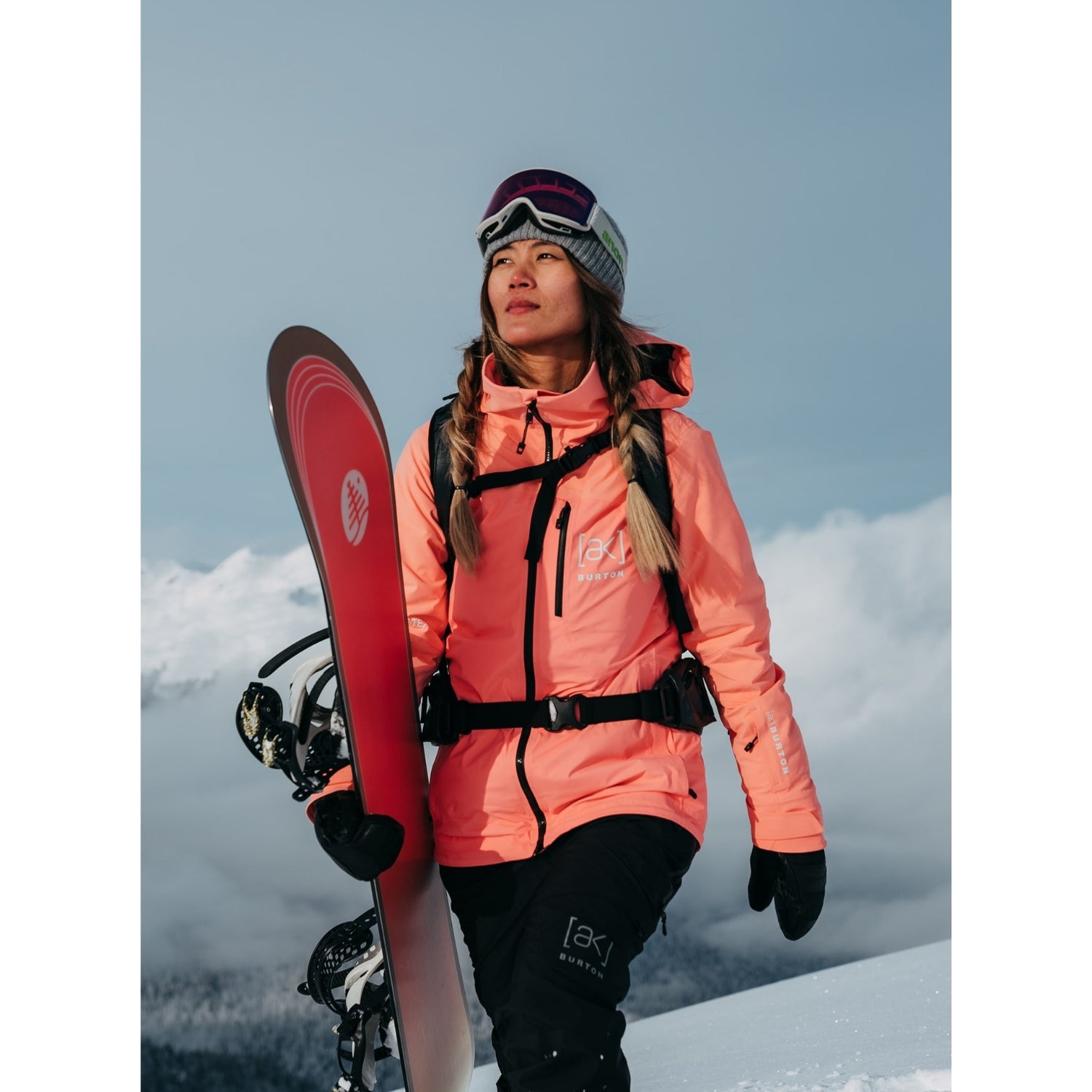 BURTON AK EMBARK GORE‑TEX 2L women's winter snow jacket - reef pink - BURTON - Evelostore
