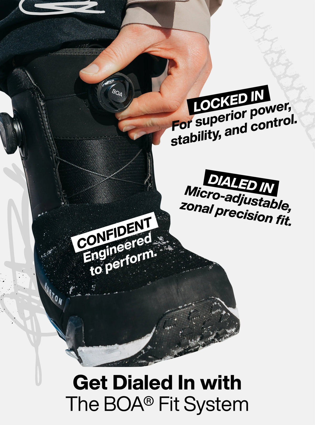 BURTON MOTO BOA® almindelige snowboardstøvler til mænd – sorte