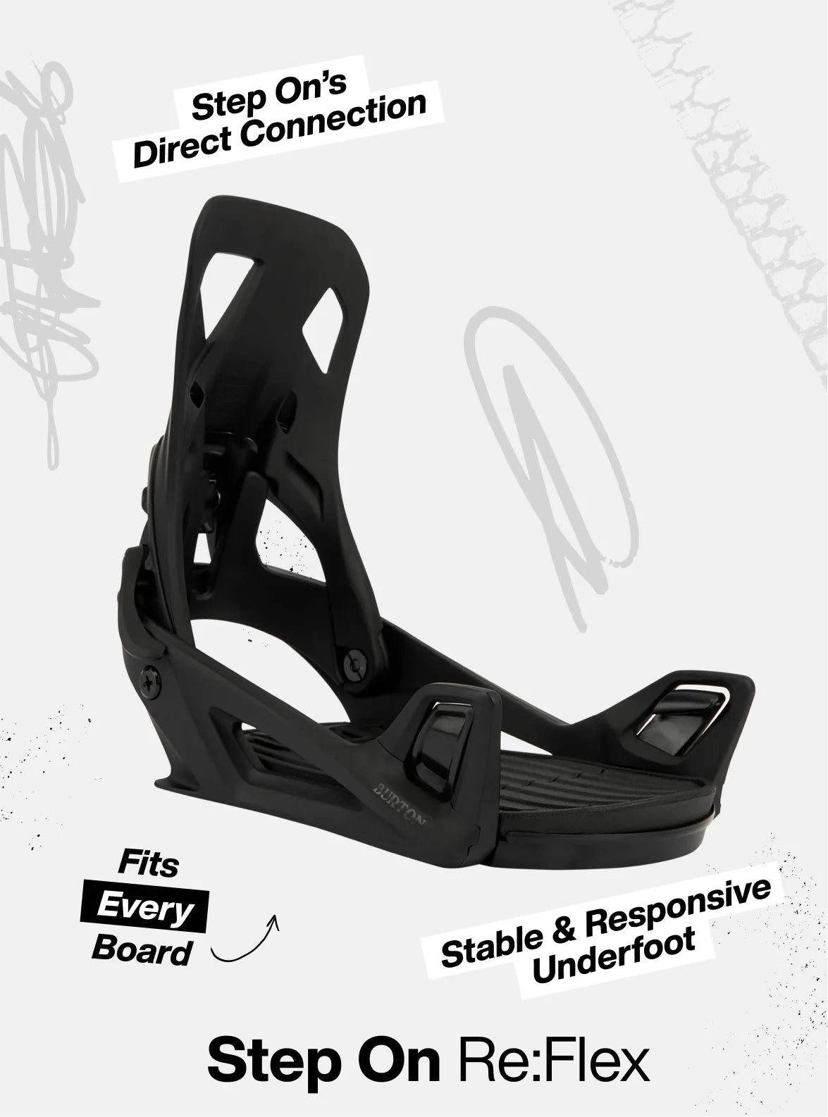 BURTON STEP ON GENESIS RE:FLEX Men's Snowboard Bindings – White