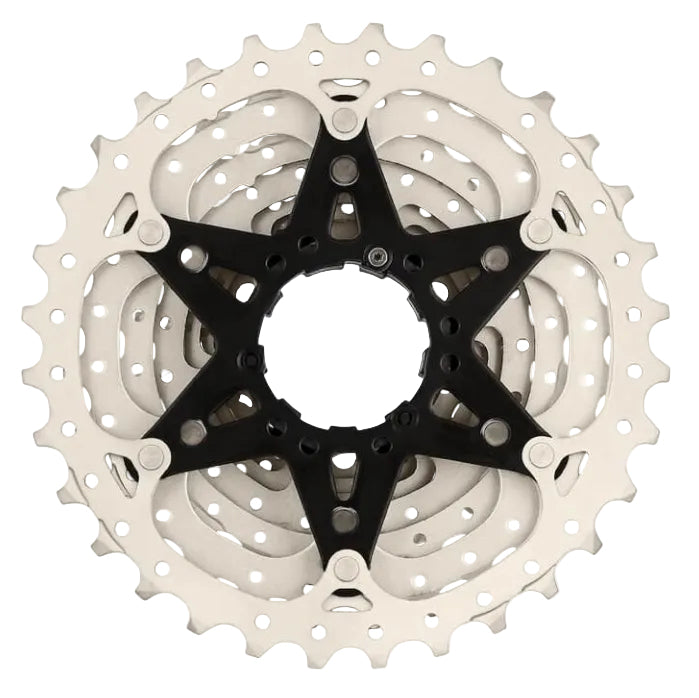 Bicycle gear cassette on a white background