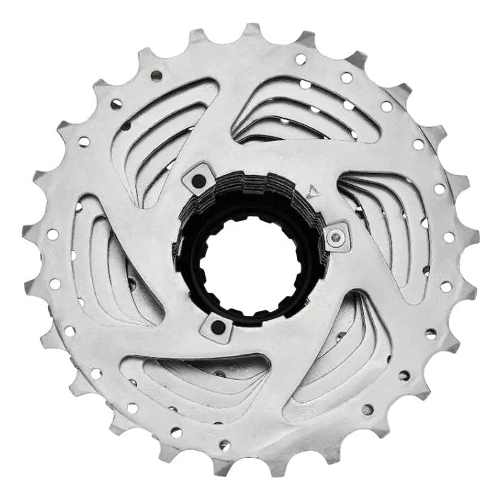 Bicycle gear cassette on a white background