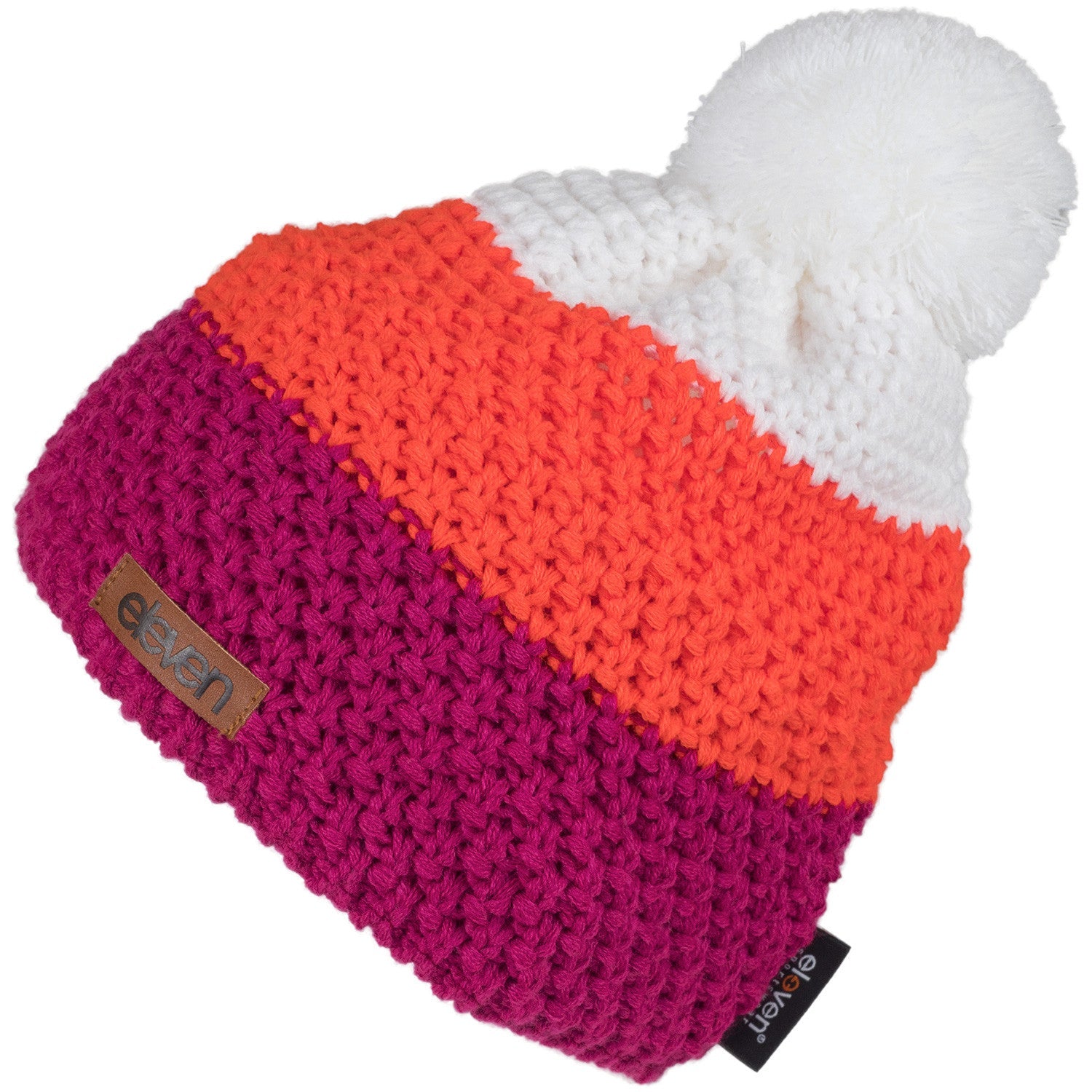 ELEVEN SPORTSWEAR Strickmütze mit Bommel pink/orange