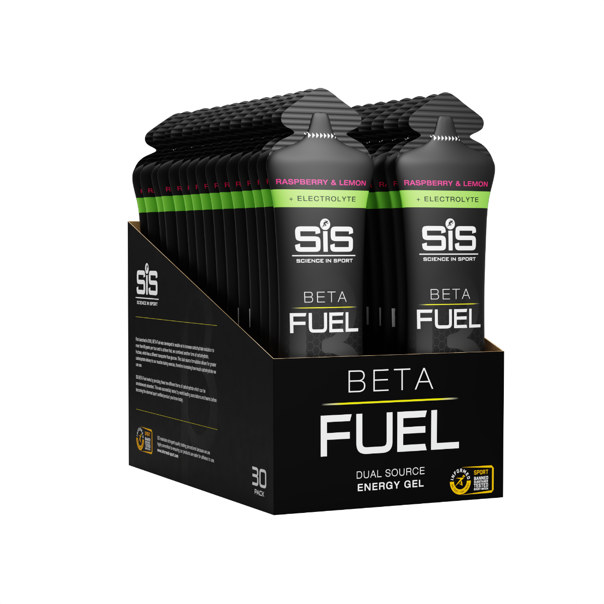 SIS BETA FUEL + ELECTROLYTE energy gel box 30pcs x 60ml