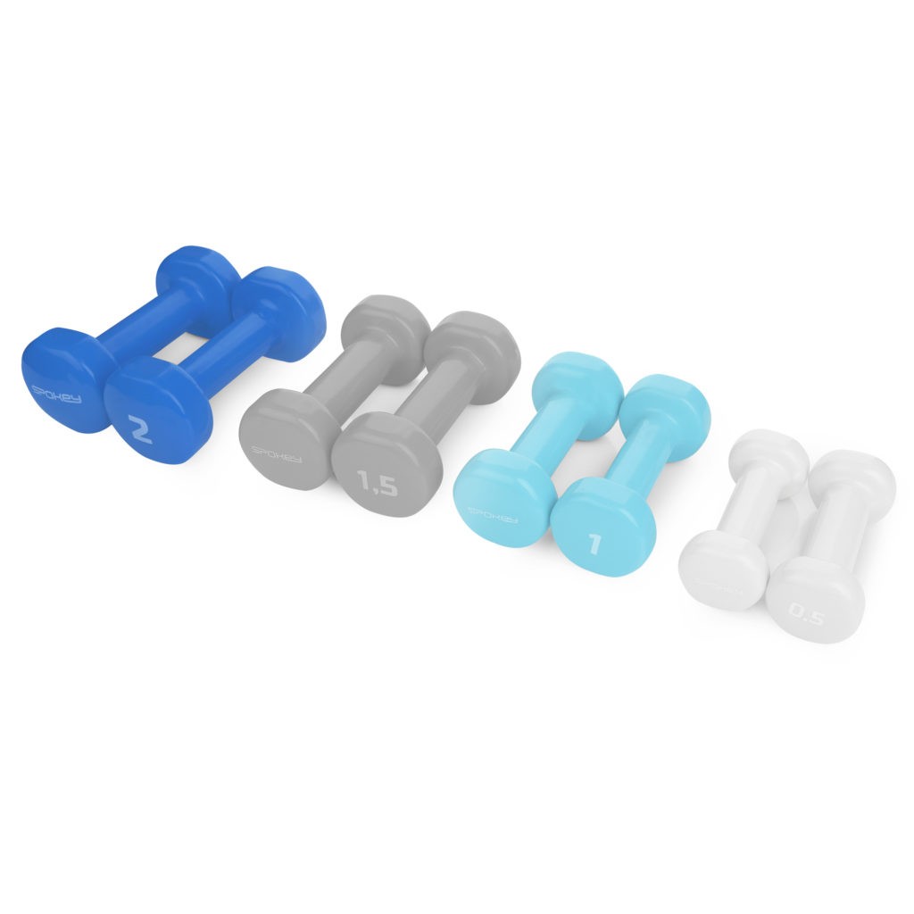 SPOKEY SHAPE IV 2x0.5 kg dumbbells - grey