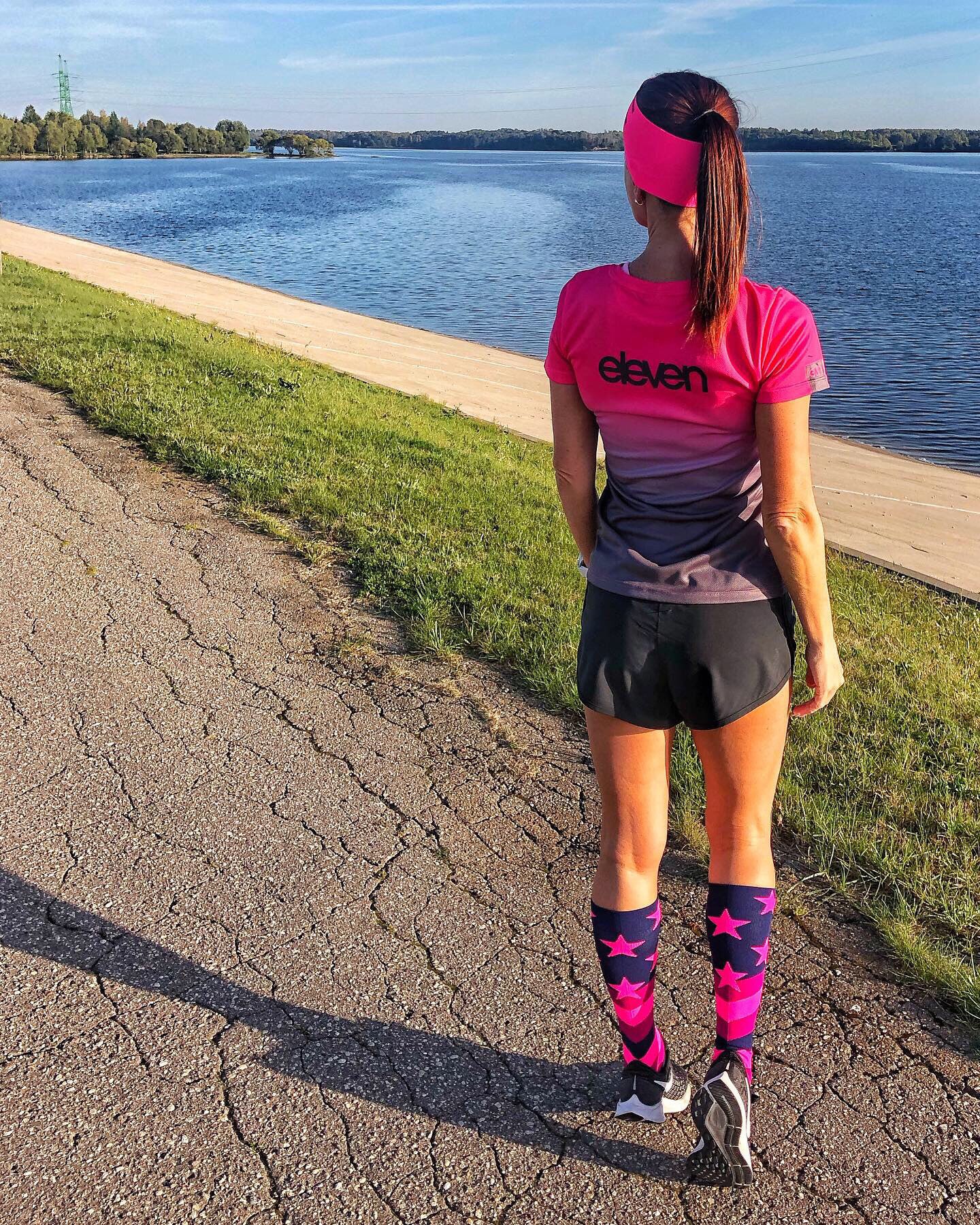ELEVEN SPORTSWEAR STARS Garās kompresijas zeķes - rozā
