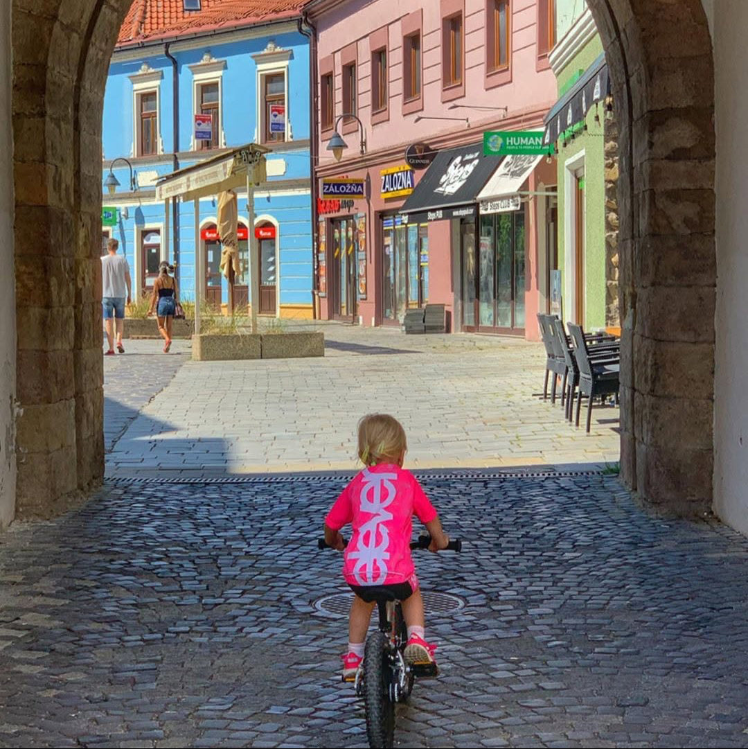 ELEVEN SPORTSWEAR Kid's cycling jersey VERTICAL pink
