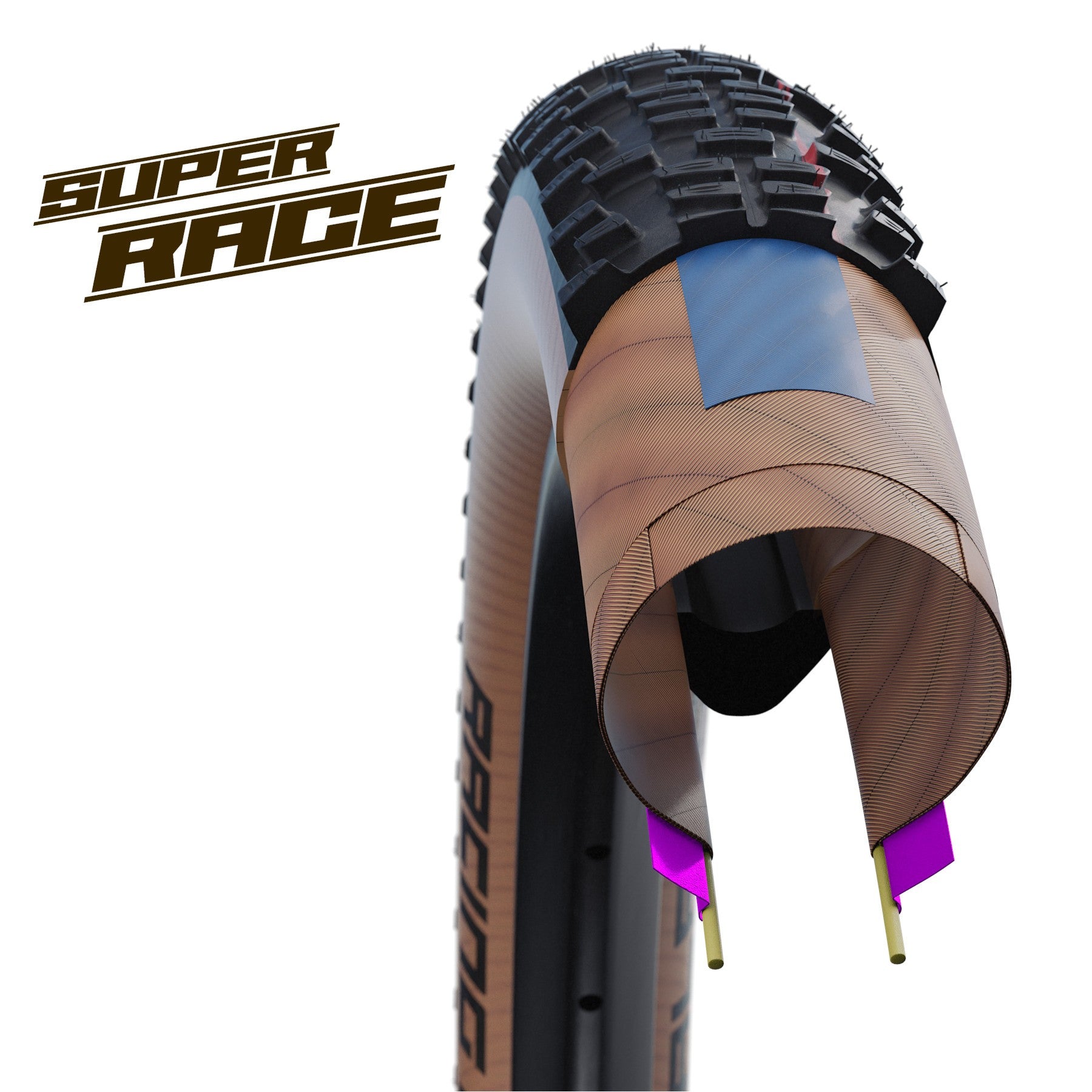 SCHWALBE RACING RAY 29" tire - SuperRace I ADDIX I TLEasy I Transparent sidewall - SCHWALBE - Evelostore