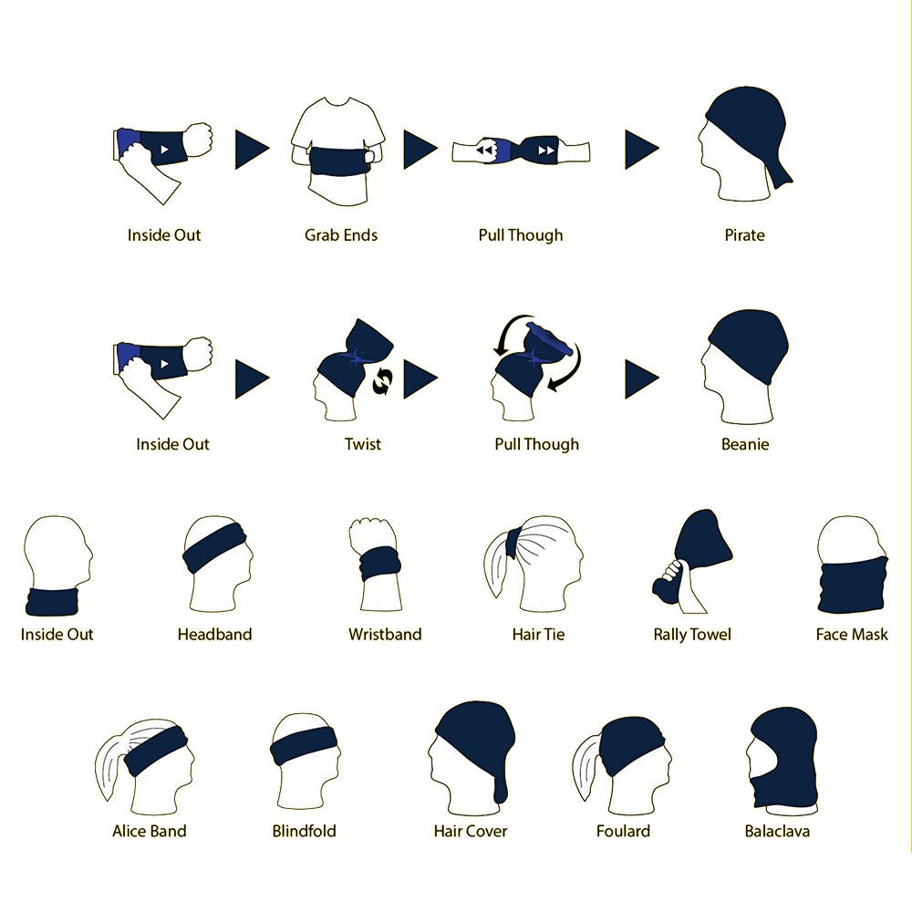 ELEVEN SPORTSWEAR Multifunctional scarf CAMO blue