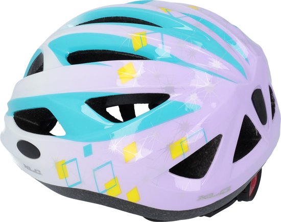 XLC CATWALK BH-C17 Fahrradhelm mit Rücklicht – Mint/Lila