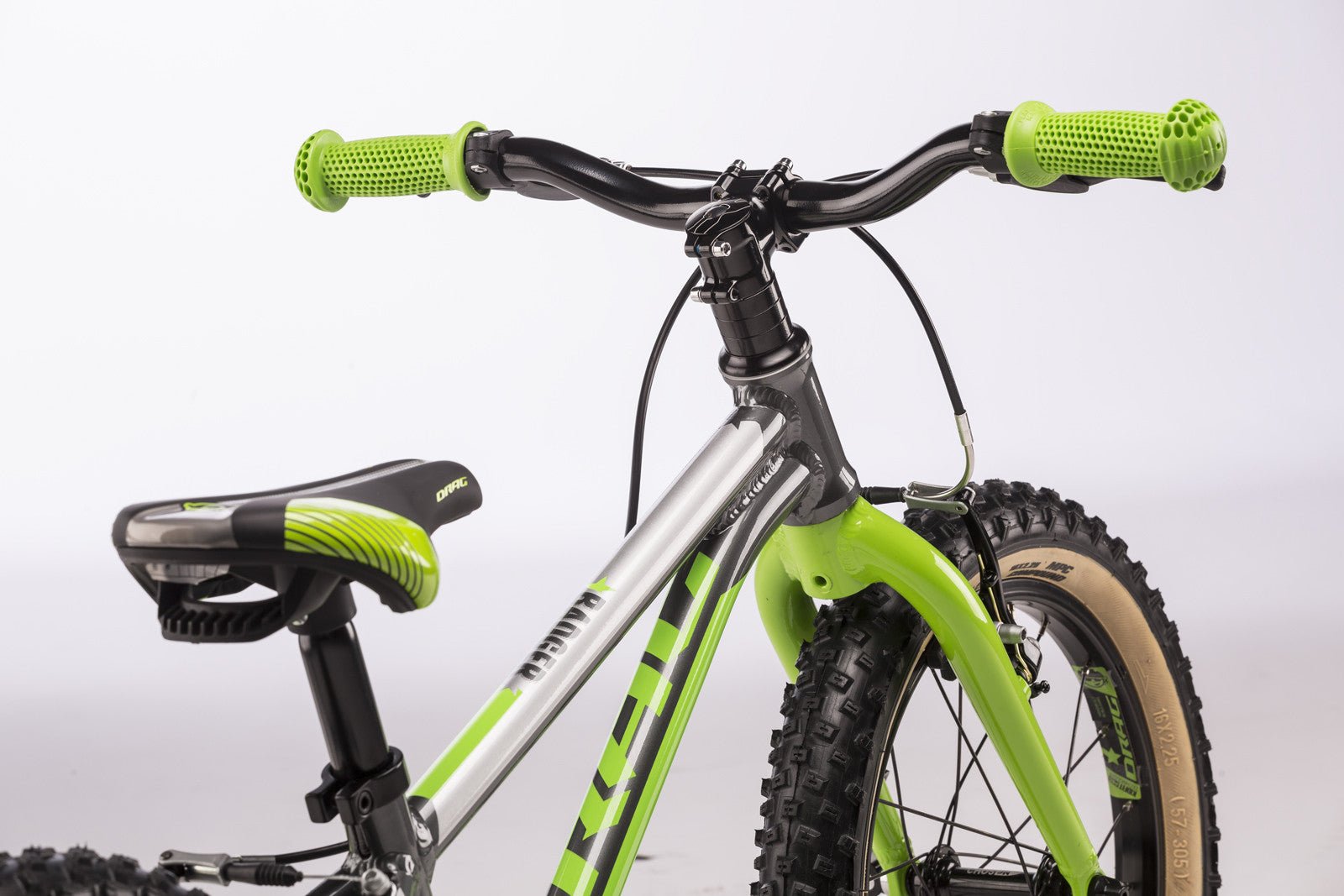 DRAG BADGER LITE 16 children bicycle - grey/green - DRAG - Evelostore
