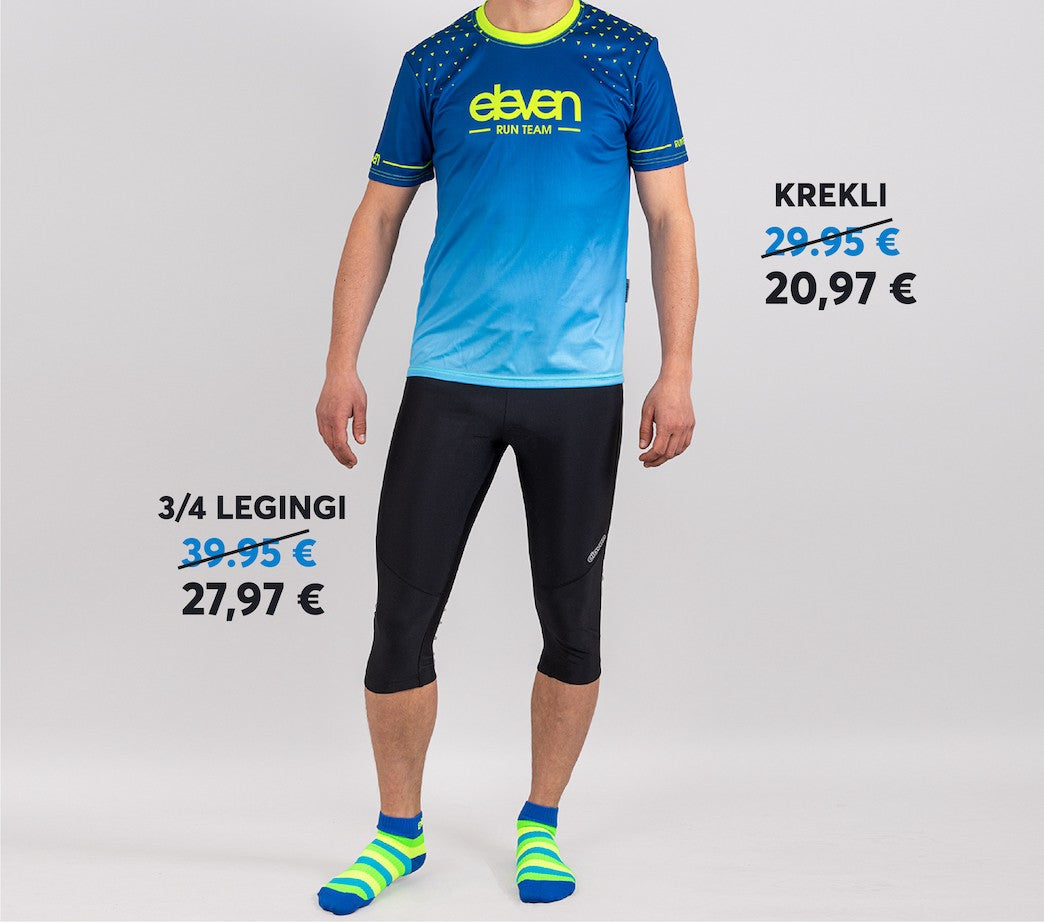 ELEVEN SPORTSWEAR RUDI 3/4 Sports pants unisex - black