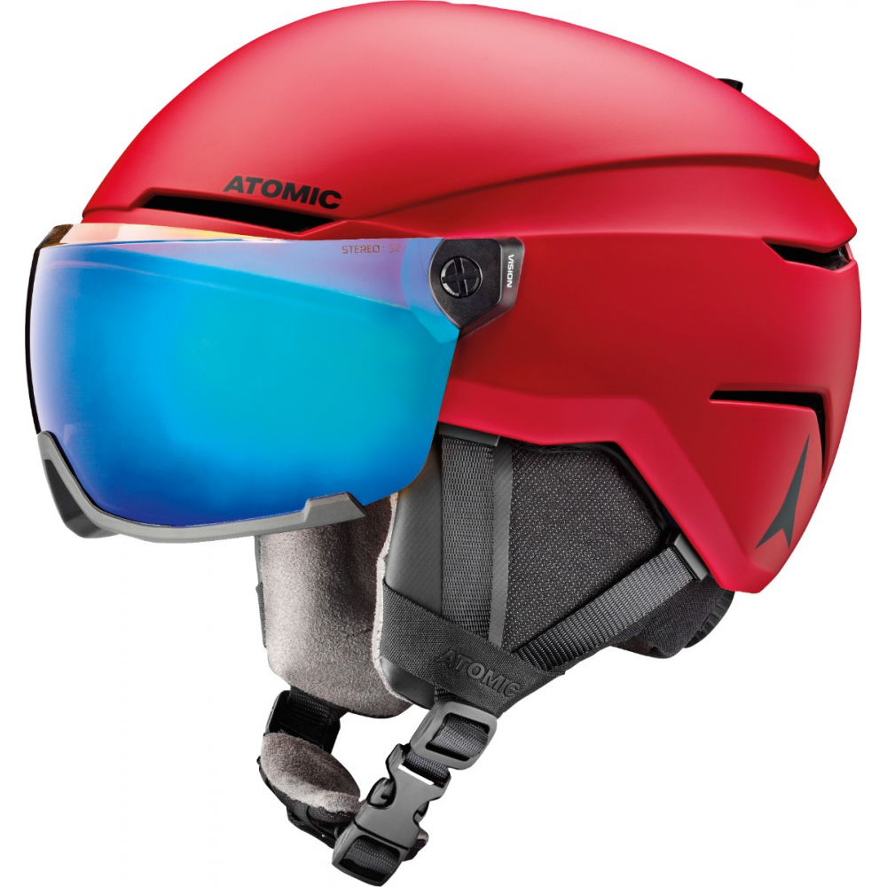 ATOMIC SAVOR VISOR STEREO RED aizsargķivere