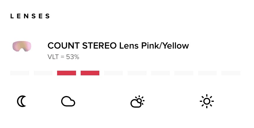 ATOMIC COUNT STEREO W/PINK YELLOW ST C1 goggles - red - ATOMIC - Evelostore