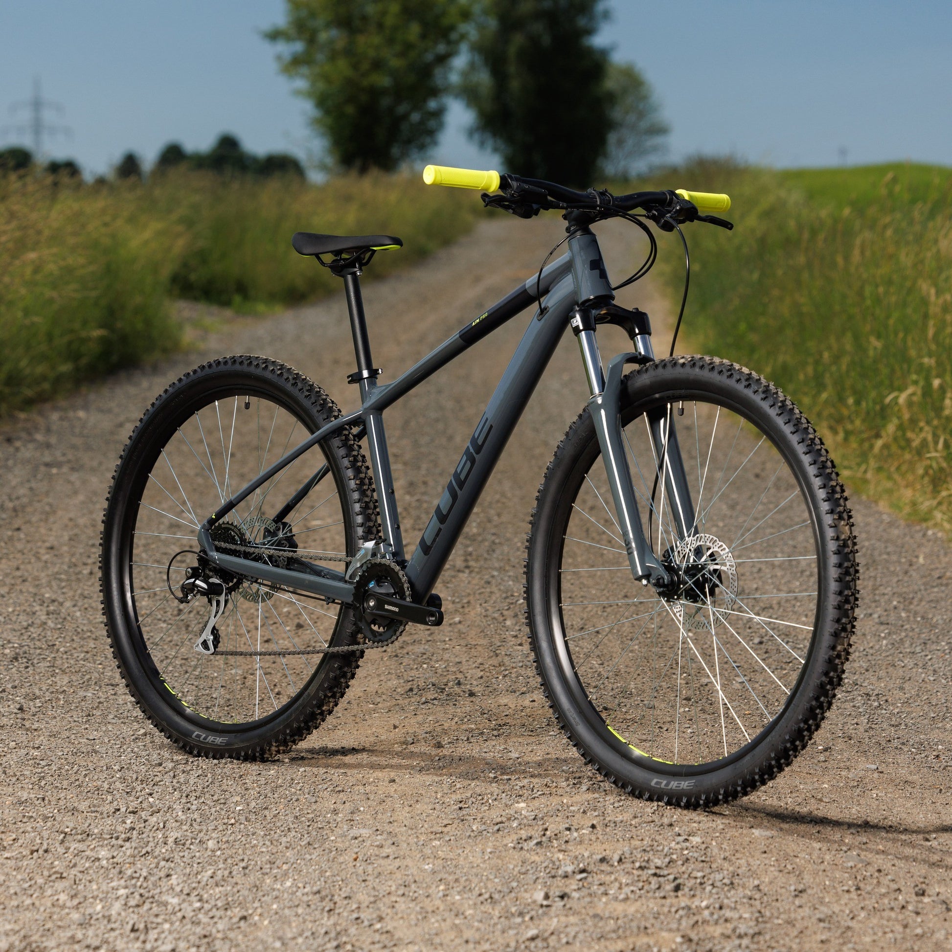 CUBE AIM PRO 29 mountain bike - grey´n´flashyellow - CUBE - Evelostore