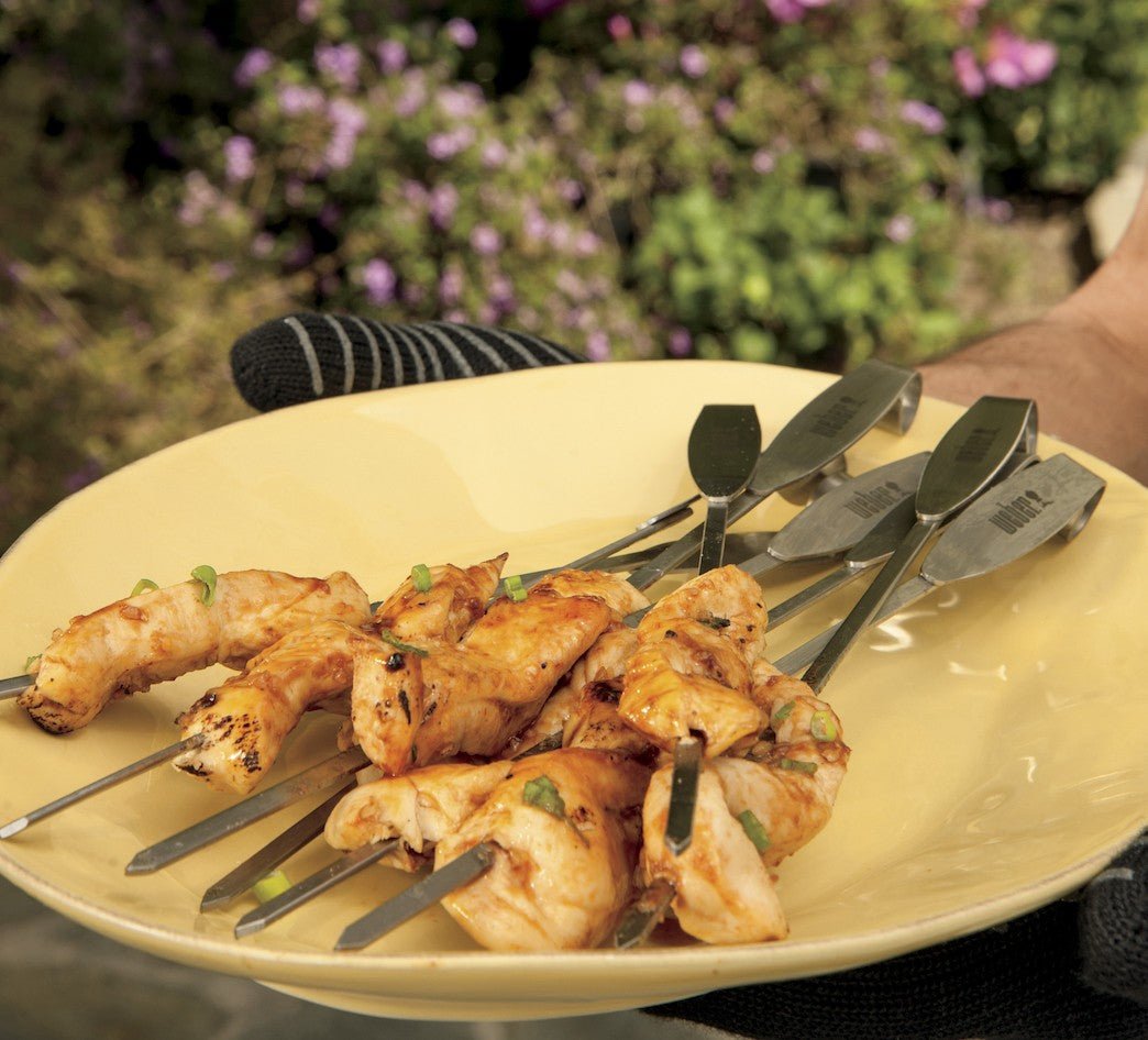 WEBER GRILLING SKEWER SET - 34,5cm, 4 pcs, 7618 - WEBER - Evelostore