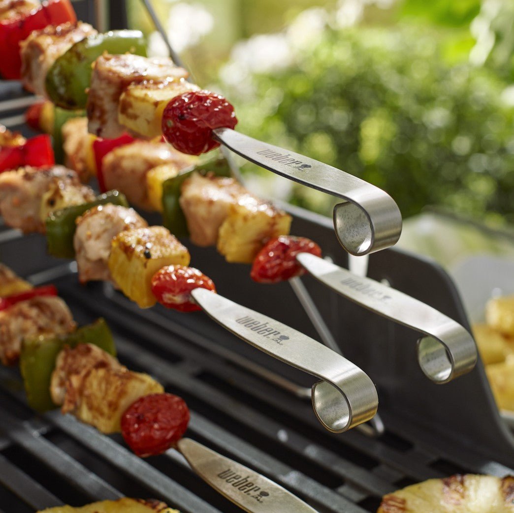 WEBER GRILLING SKEWER SET - 34,5cm, 4 pcs, 7618 - WEBER - Evelostore
